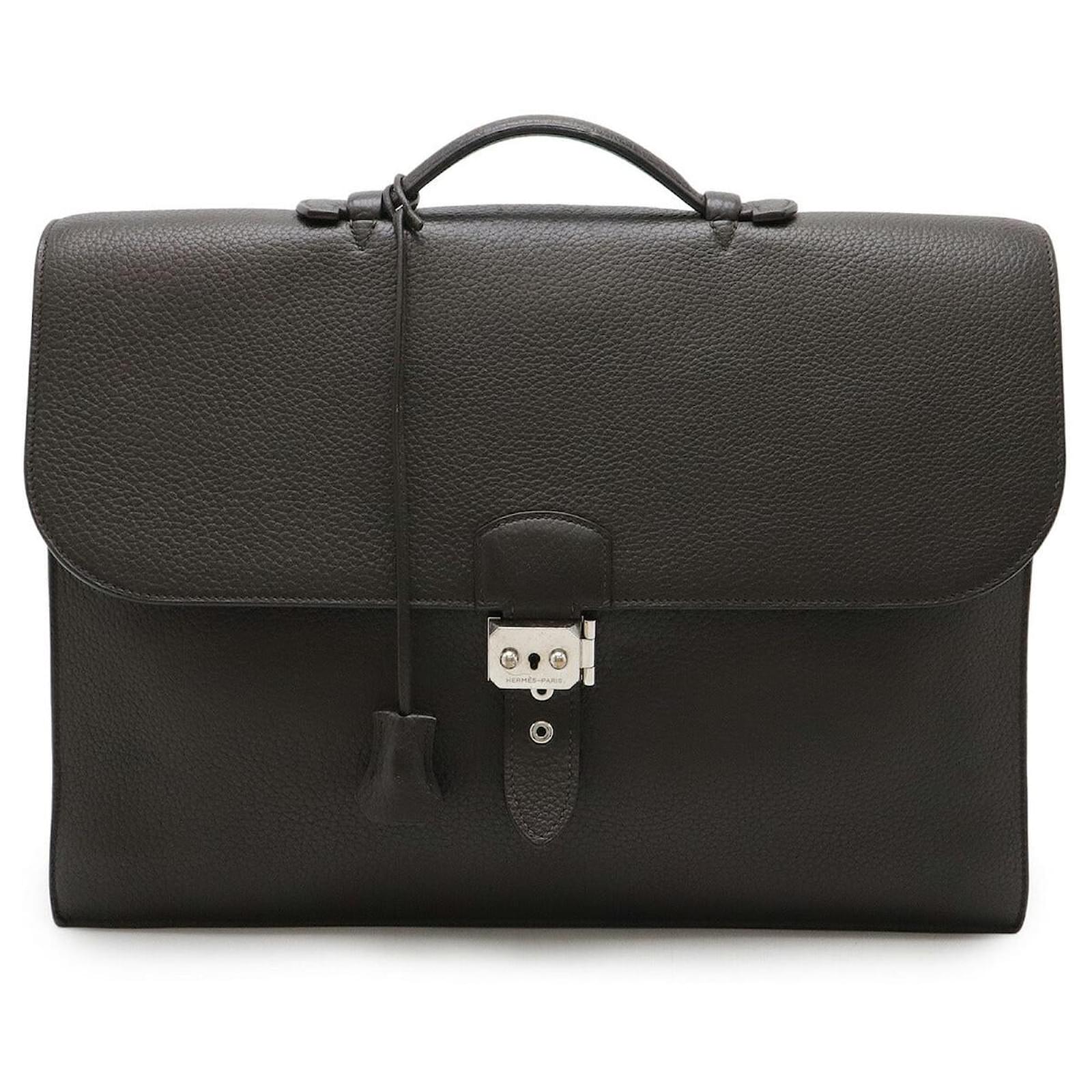 Hermès Hermes Sac a Depeches Togo Briefcase Brown Leather  ref.2309640