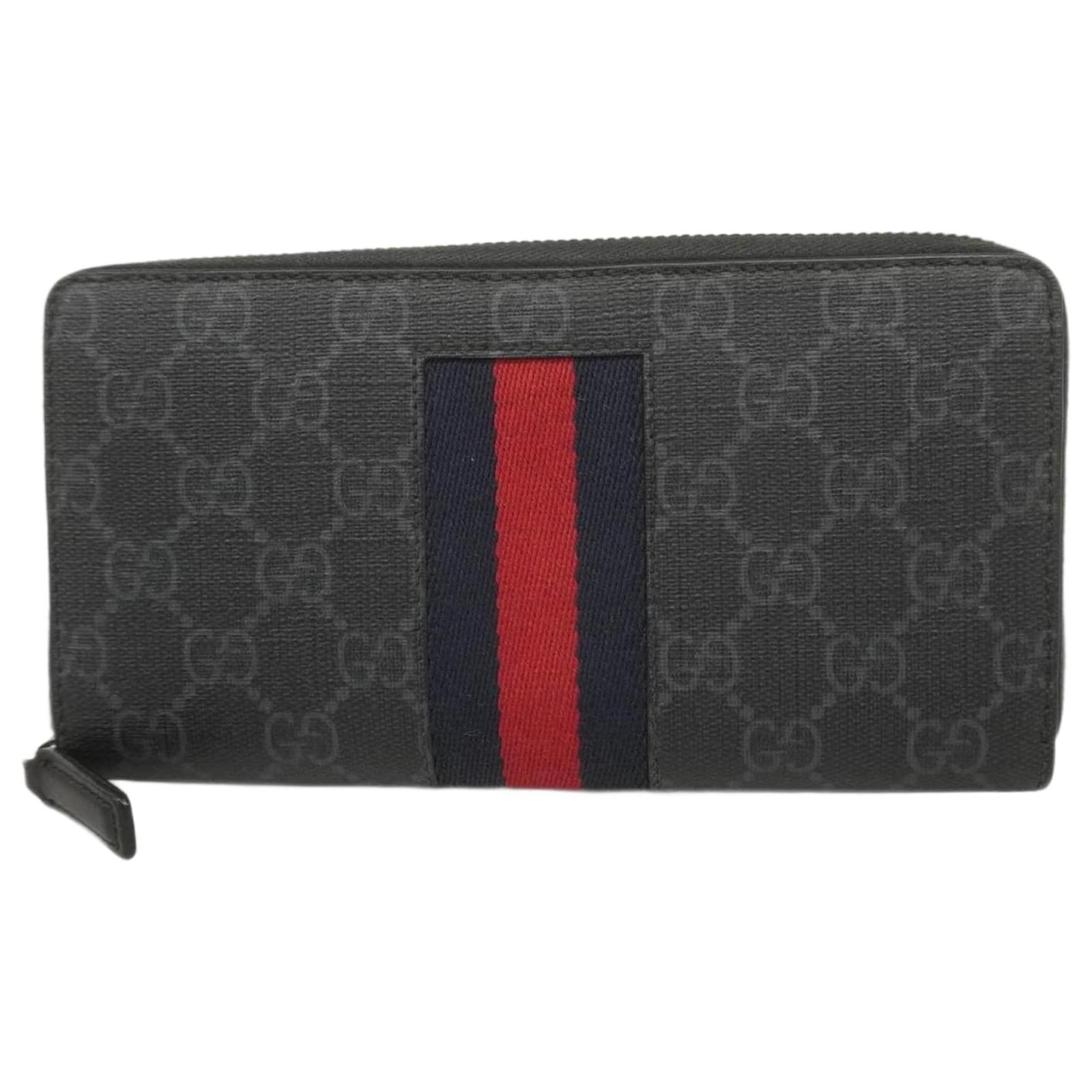 Gucci Long Wallet GG Supreme Black Plastic  ref.2302737