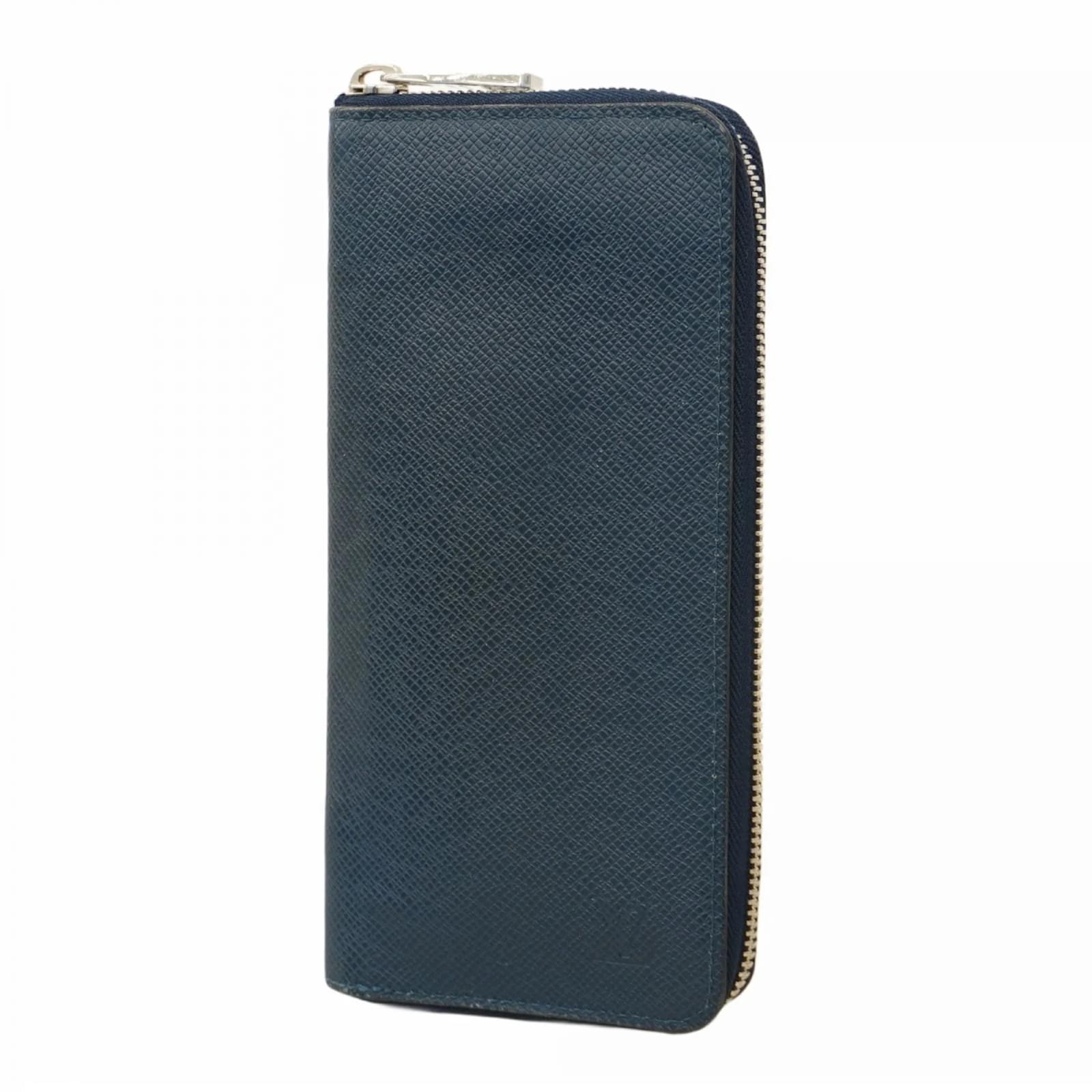 Louis Vuitton Long Wallet Taiga Zippy Vertical M32837 Ocean Blue  ref.2301382