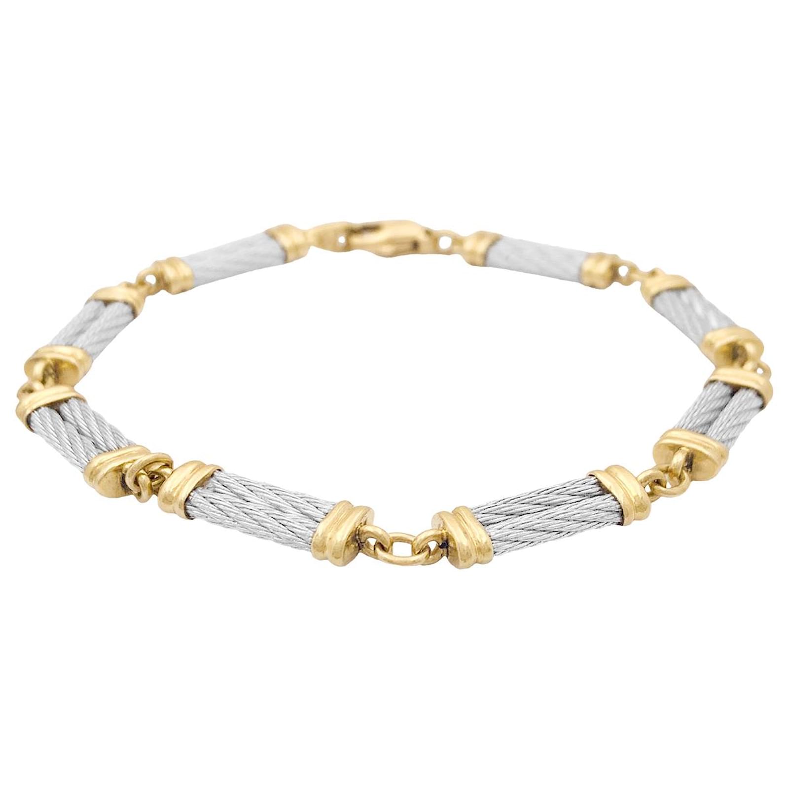 Fred bracelet, 'Force 10', in yellow gold, steel.  ref.2322530