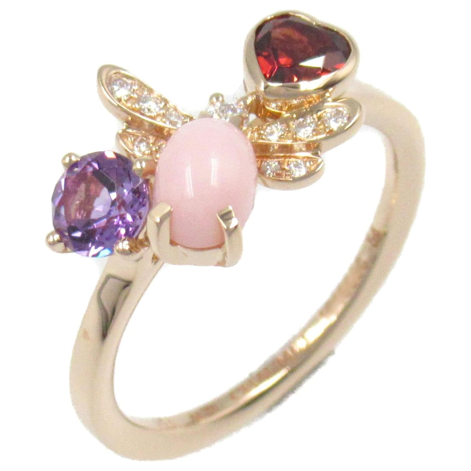 Chaumet K18PG Diamond Ring Pink Gold Metal  ref.2307995