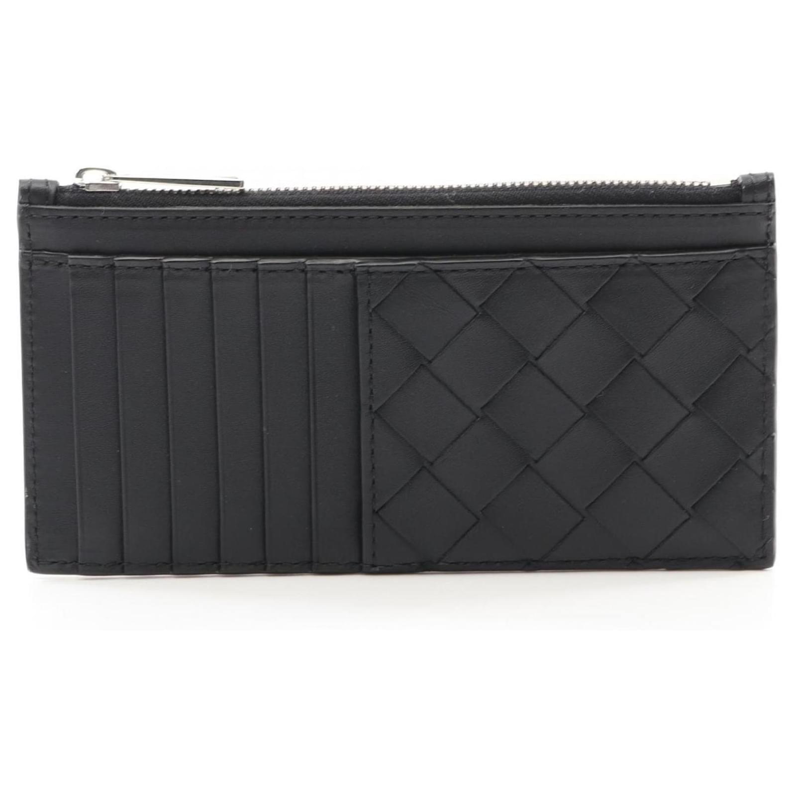 Bottega Veneta Intrecciato Coin Purse Black Leather  ref.2286256