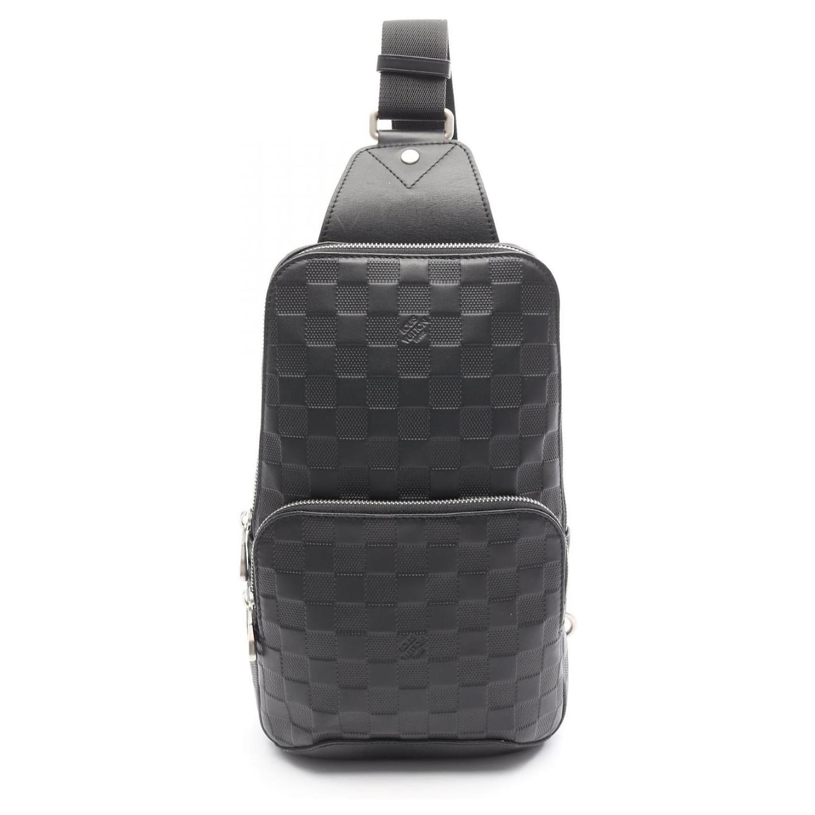 Louis Vuitton Avenue Sling Bag Damier Infini Shoulder Bag Black Leather  ref.2297853