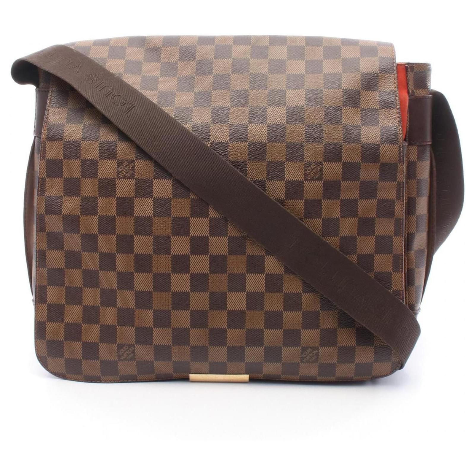 Louis Vuitton Bastille Damier Ebene Shoulder Bag Metallic Bronze Cloth  ref.2285173
