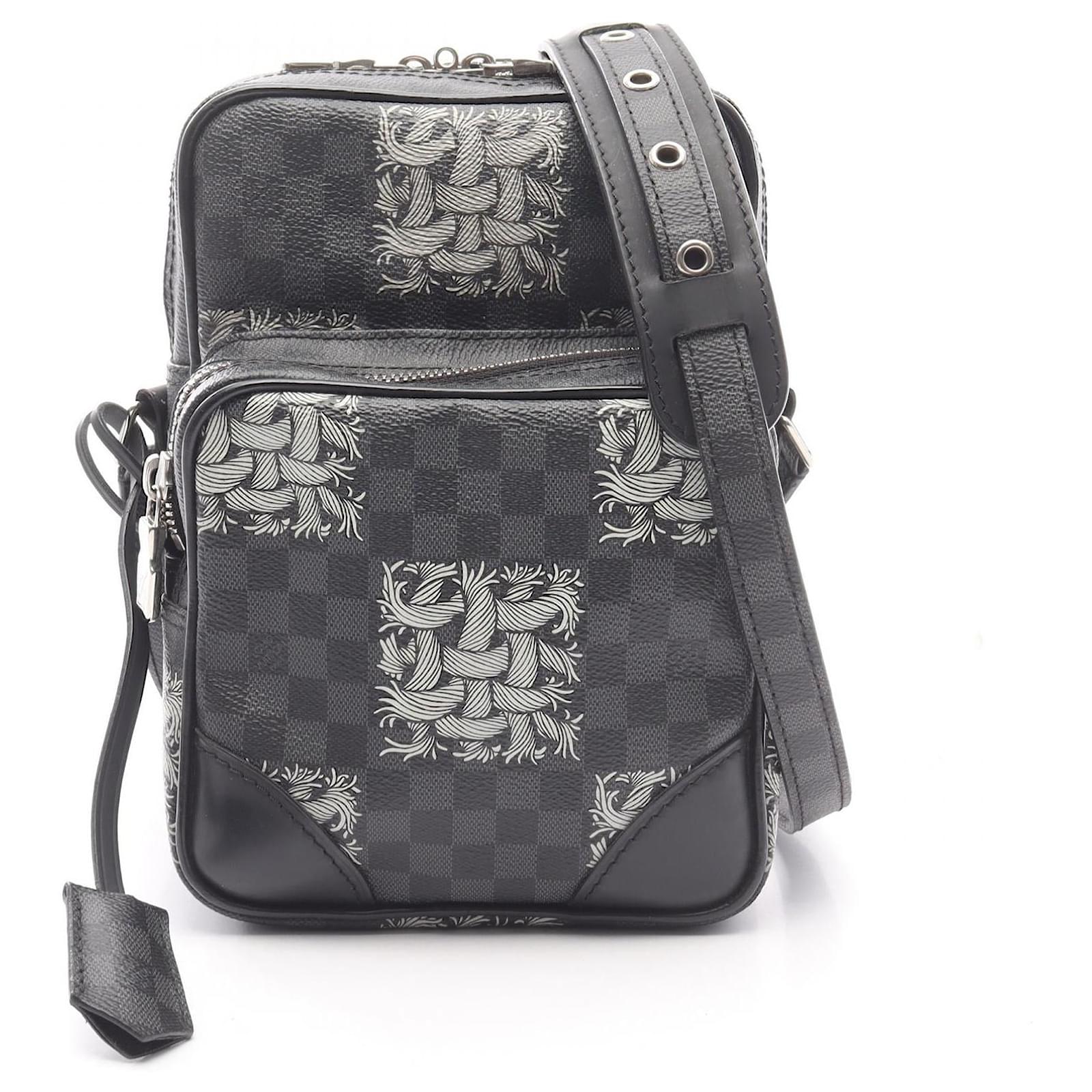 Louis Vuitton Amazon Christopher Nemeth Damier Graphite Shoulder Bag Black Cloth  ref.2297677
