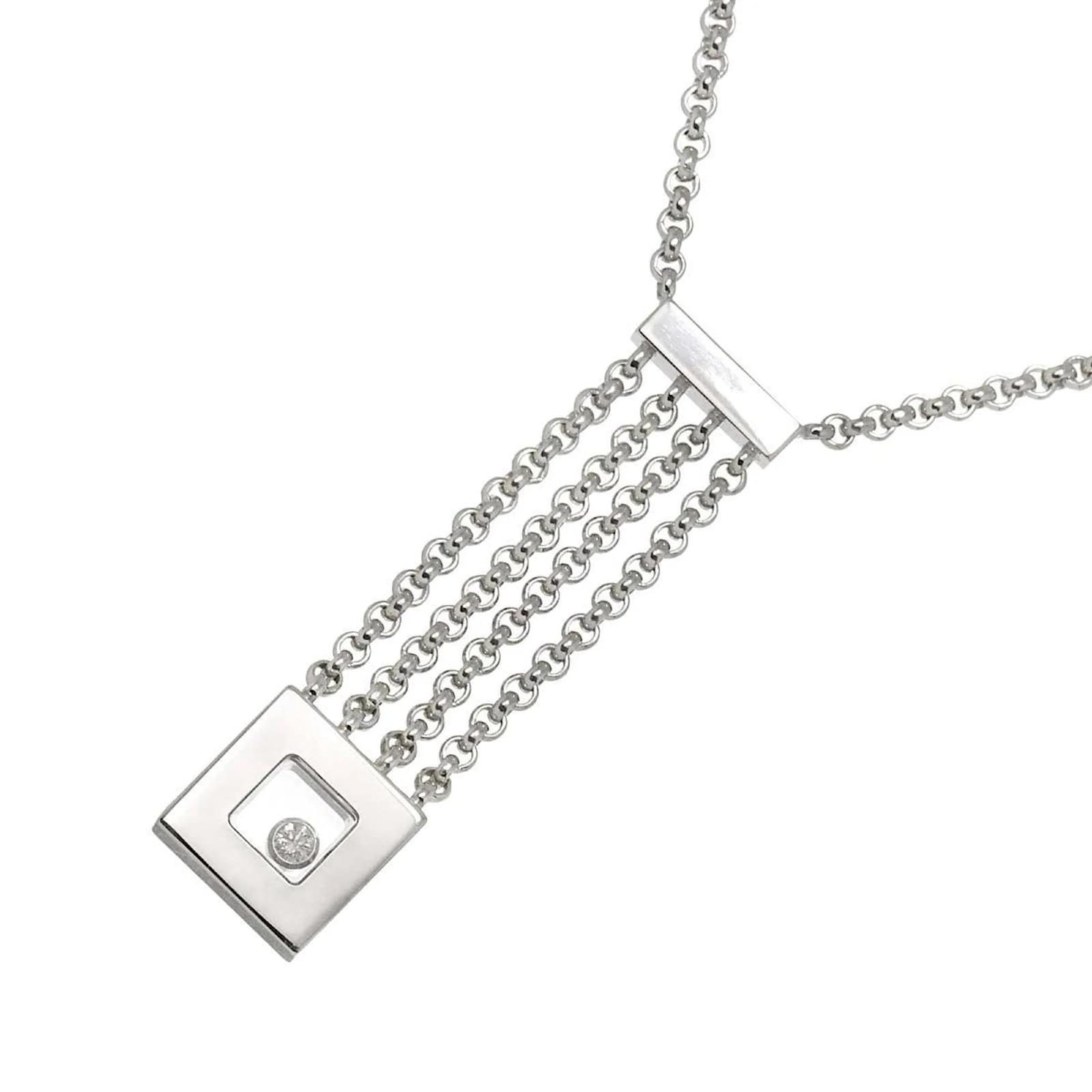 Chopard Happy Diamond Necklace in 18K White Gold  ref.2322028