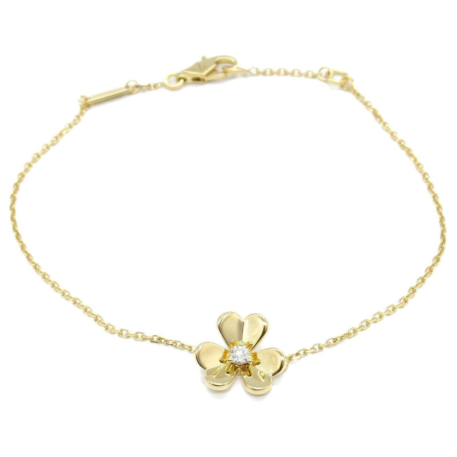 Van Cleef & Arpels K18 Gold Diamond Frivole Mini Bracelet White White gold Metal  ref.2295848