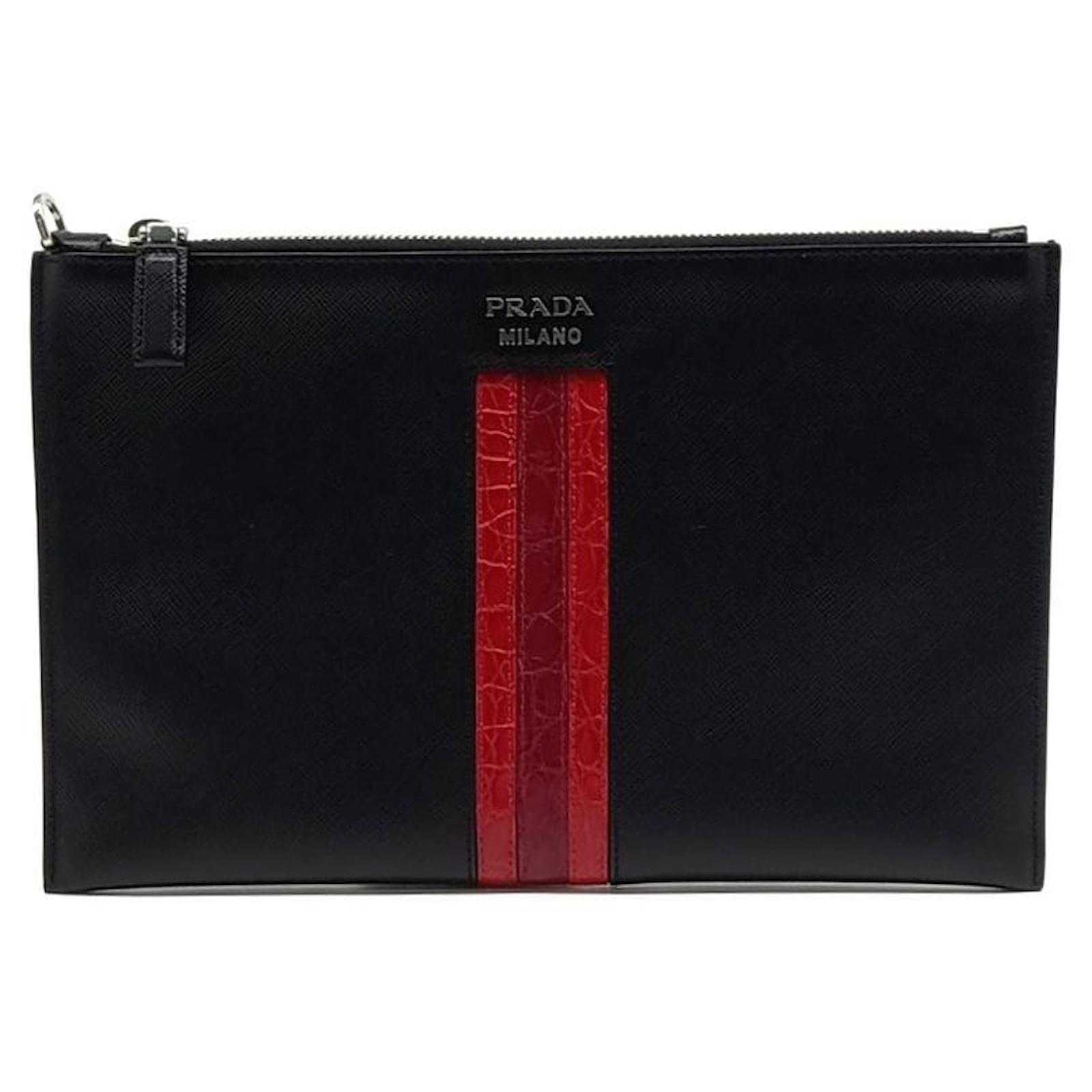 PRADA Saffiano Clutch (2NG005) (10143281) Black  ref.2284212
