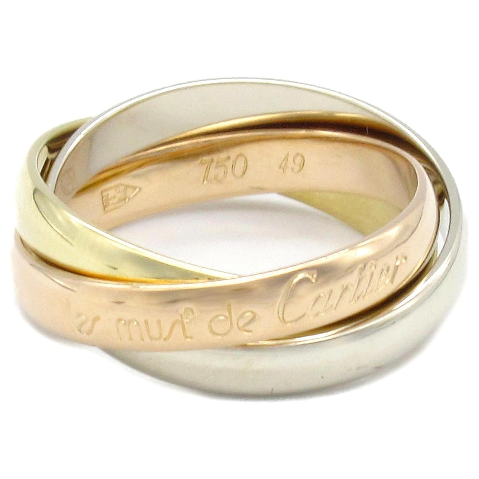 Cartier Trinity Ring K18 Gold Golden Metallic  ref.2295794