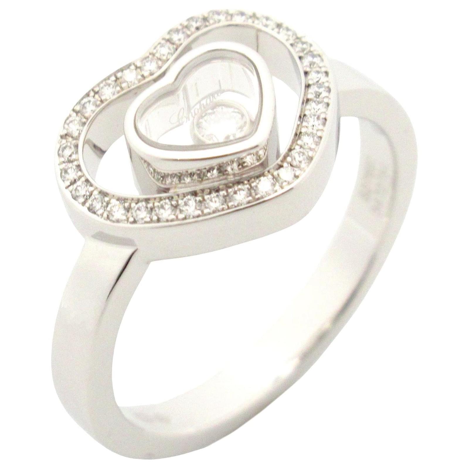 Chopard Happy Diamond Ring K18WG White Metal  ref.2307064