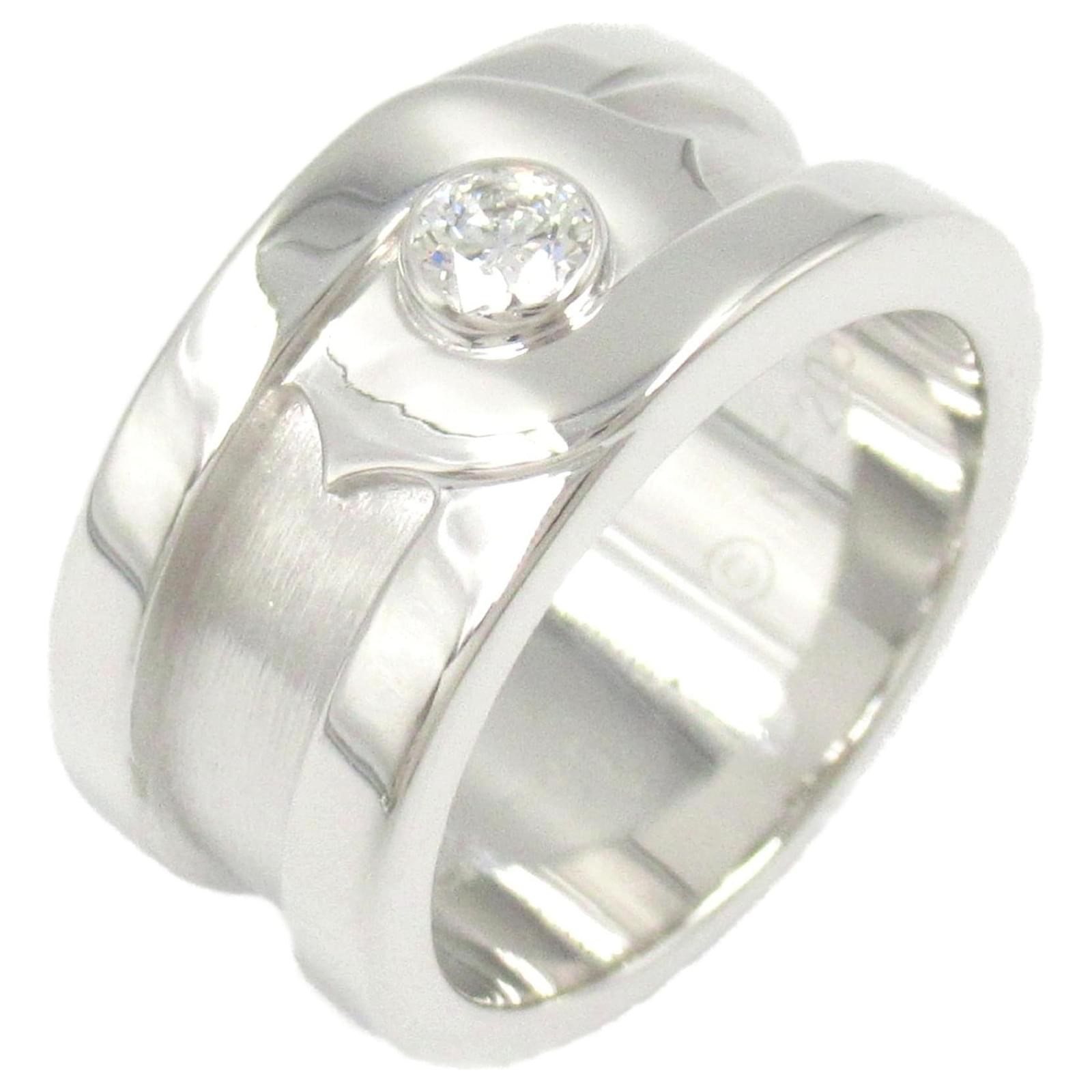 Cartier 2C Fortune 88 Diamond Ring K18WG White Metal  ref.2305518