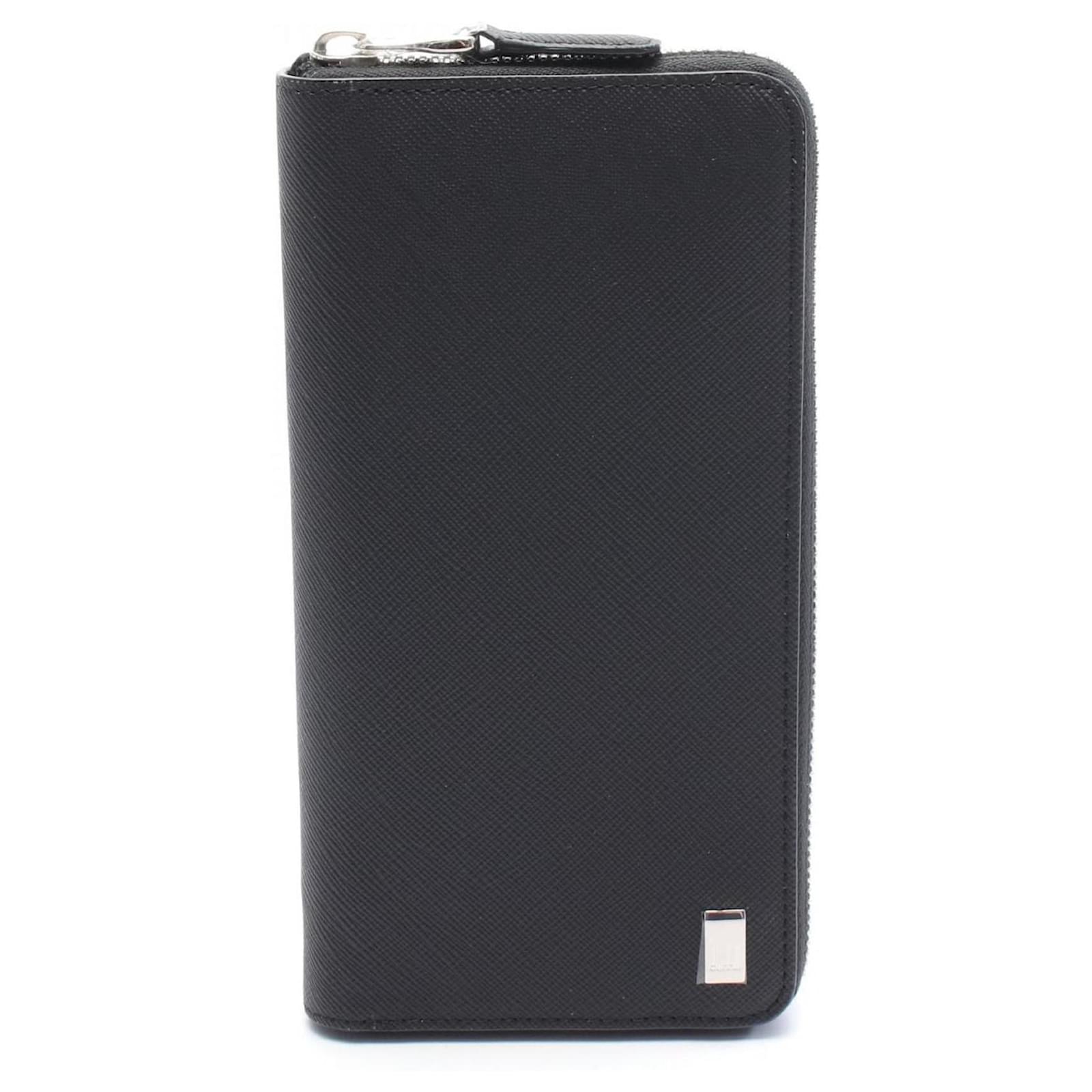 Alfred Dunhill Dunhill Round Long Wallet in Black Leather  ref.2296565