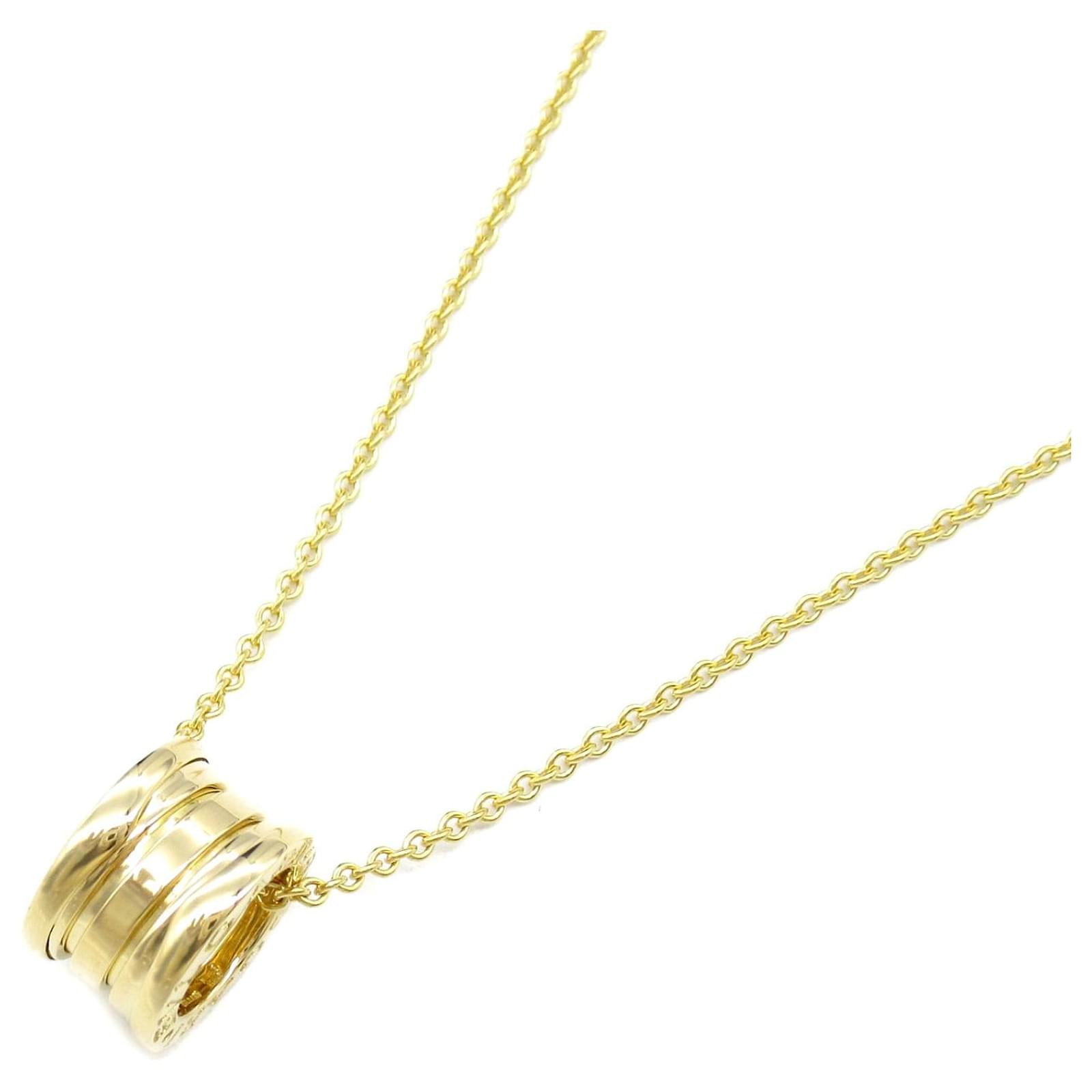 Bulgari Bvlgari B-zero1 Necklace K18 Yellow Gold Golden Metallic White gold Metal  ref.2305499