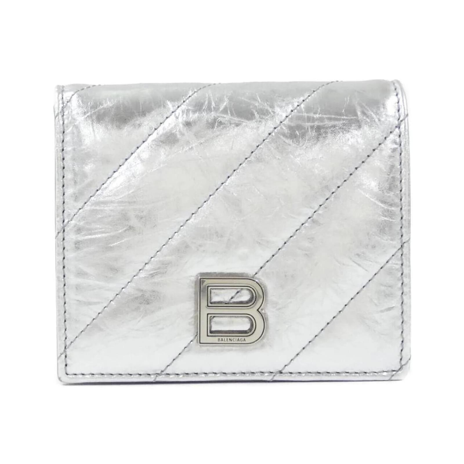 Balenciaga Crash 766461 210IW Wallet Silvery Leather  ref.2282407