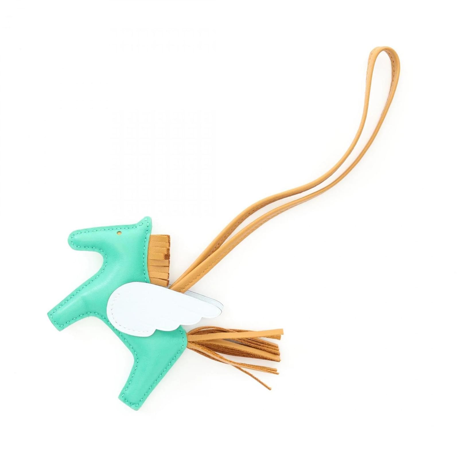 Hermès Hermes Rodeo Pegasus PM Handbag Charm Brown Blue Green Leather Lambskin  ref.2321736