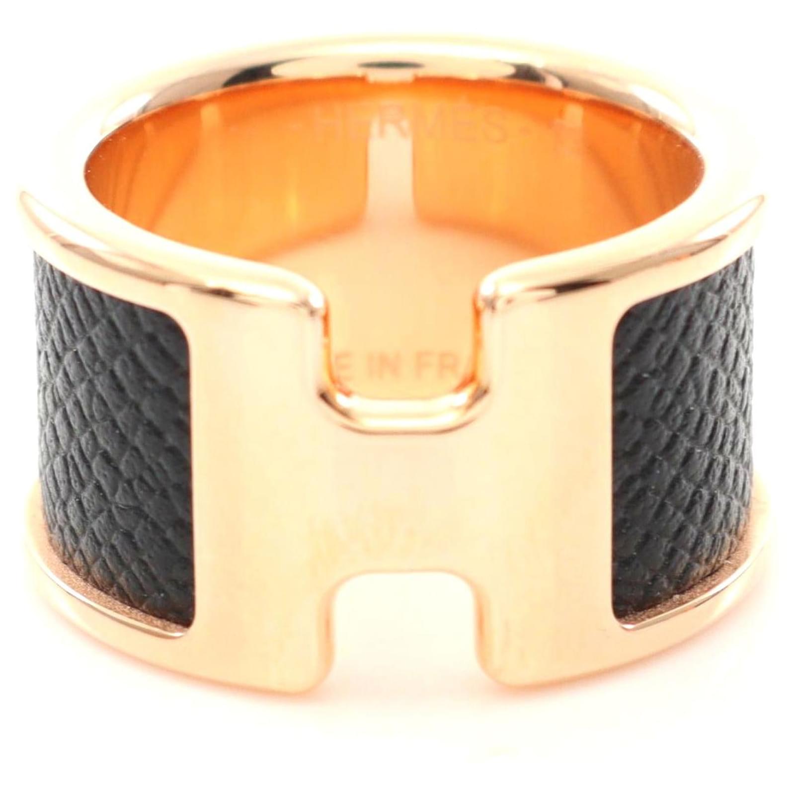 Hermès Hermes Olympe GM Ring Gold Plated Jewelry Golden Metallic Metal  ref.2301681
