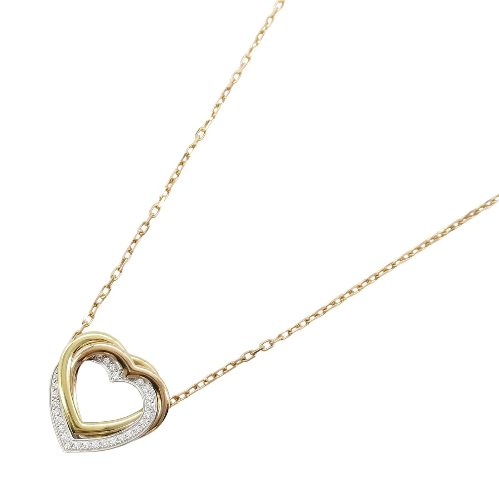 Cartier Trinity Heart Necklace Golden White gold Yellow gold Pink gold  ref.2321704