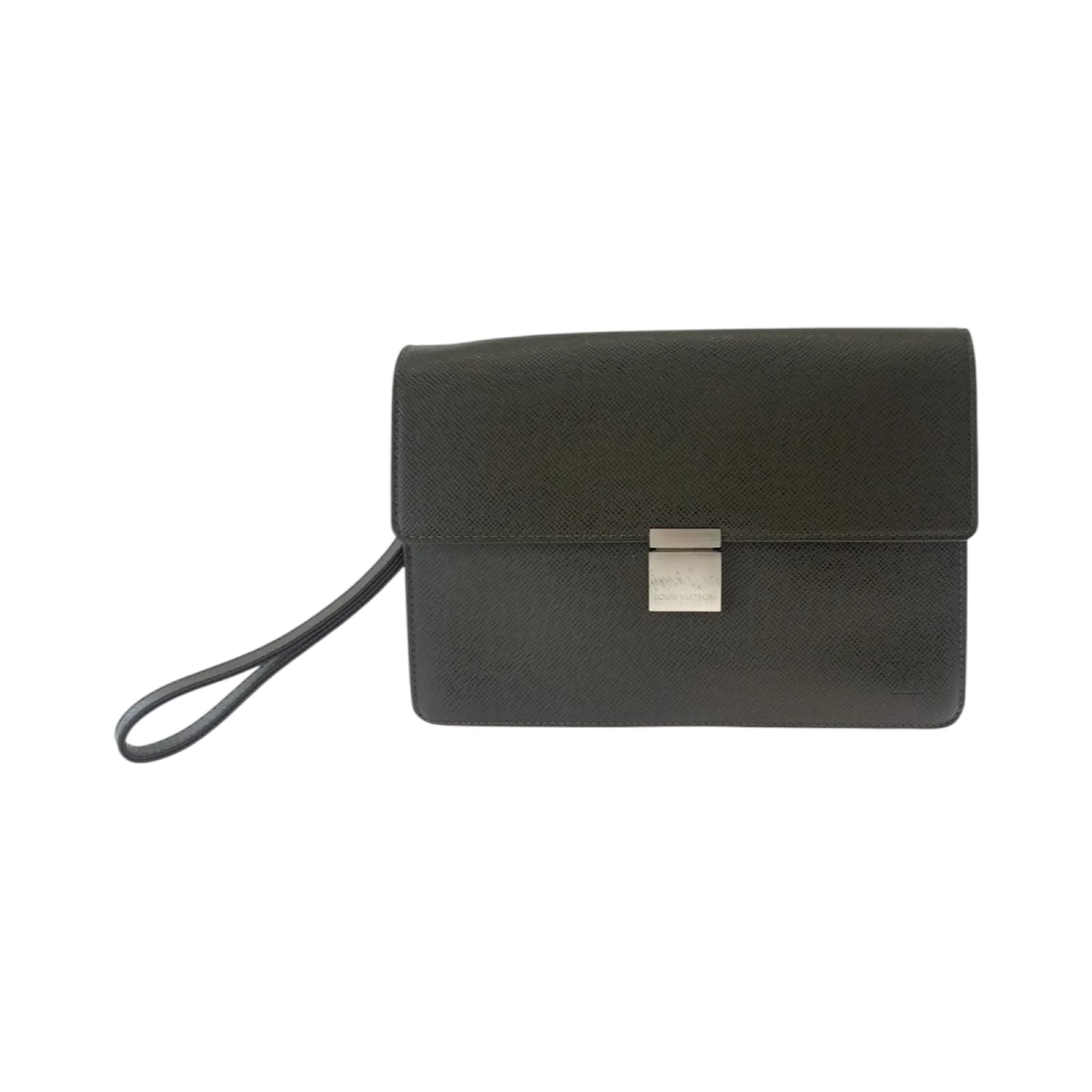 Louis Vuitton Taiga Selenga Clutch Bag Brown Leather  ref.2187627
