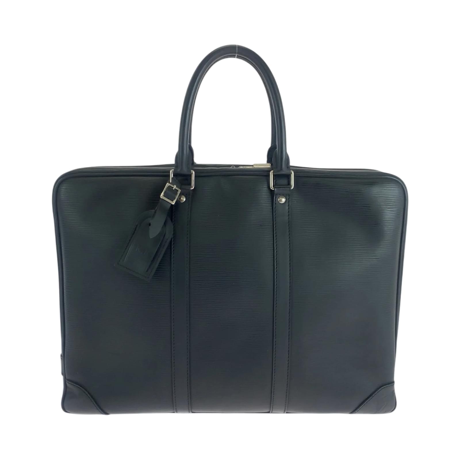 Louis Vuitton Epi Porte-Document Voyage Handbag Black Leather  ref.2186901