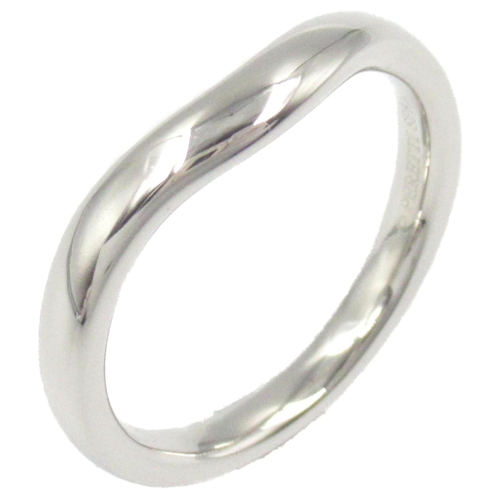 Tiffany & Co Carved Ring Pt950 Platinum Silvery Metallic Metal  ref.2301799