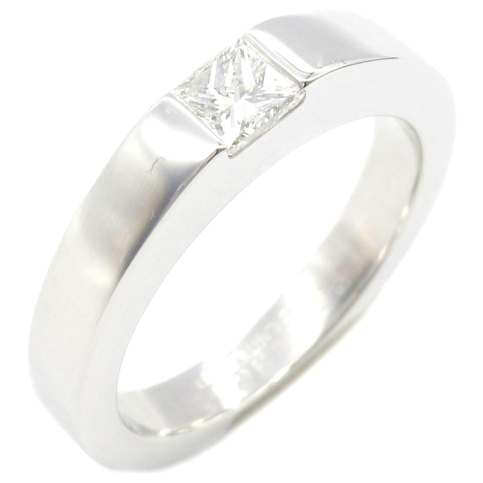 Cartier Tank Ring Diamond K18WG White Metal  ref.2304008