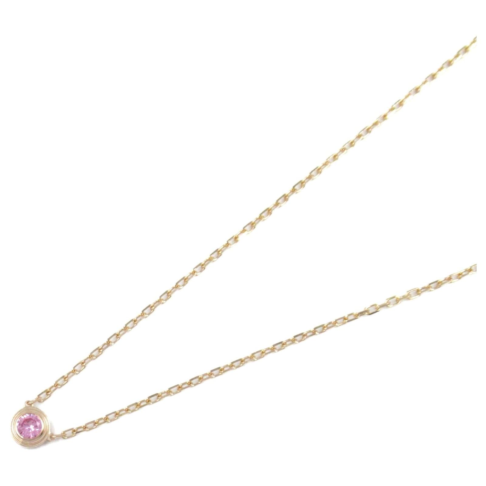 Cartier Sapphire Necklace K18PG Pink Gold Metal  ref.2304007