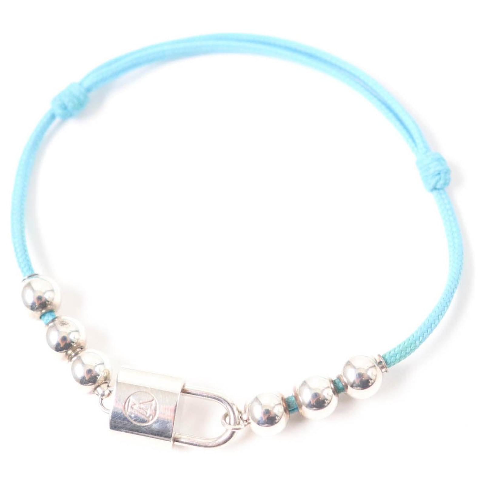 Louis Vuitton Silver Lockit Beads Bracelet Blue Metal  ref.2321448