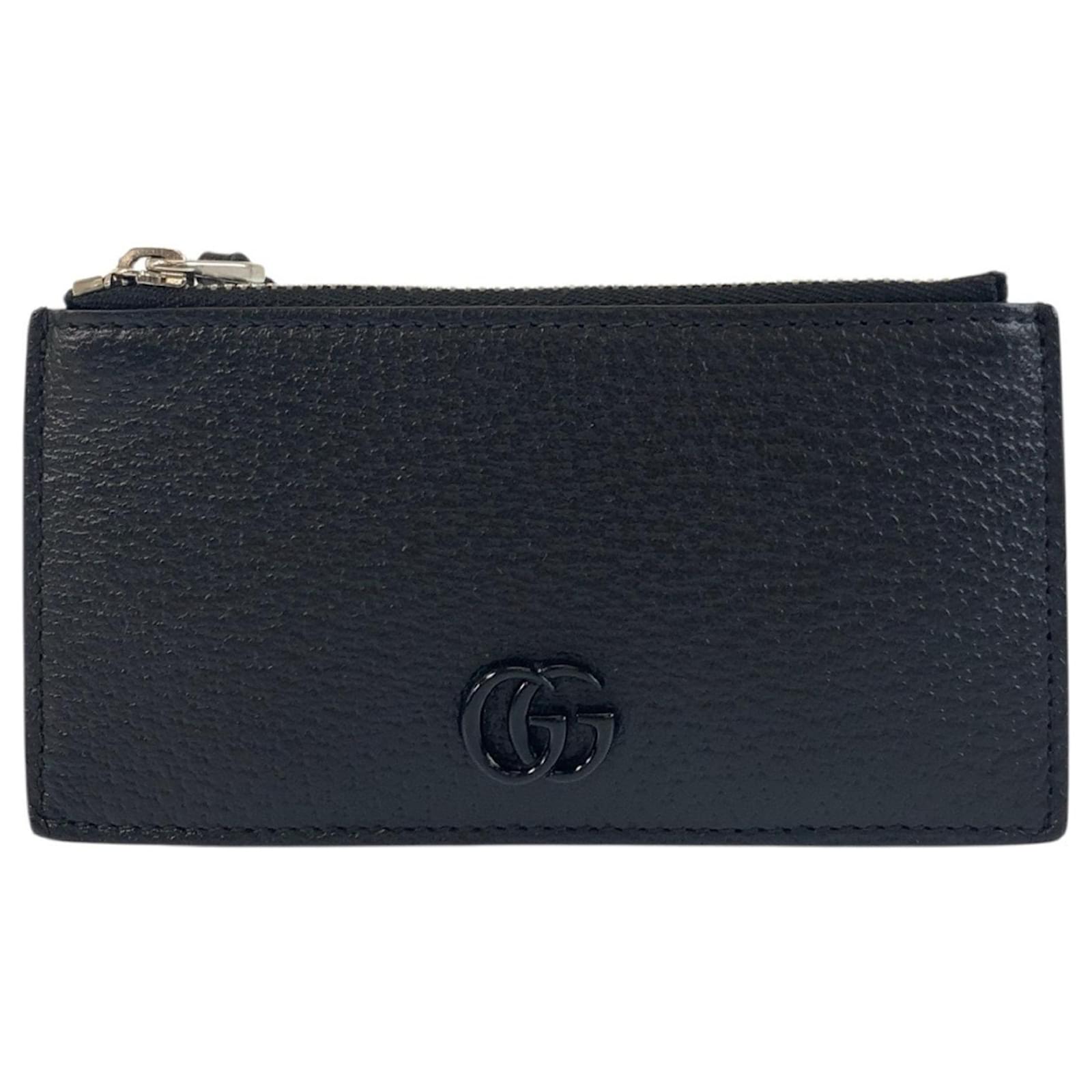 Gucci Double G Black Leather Card Case  ref.2293514
