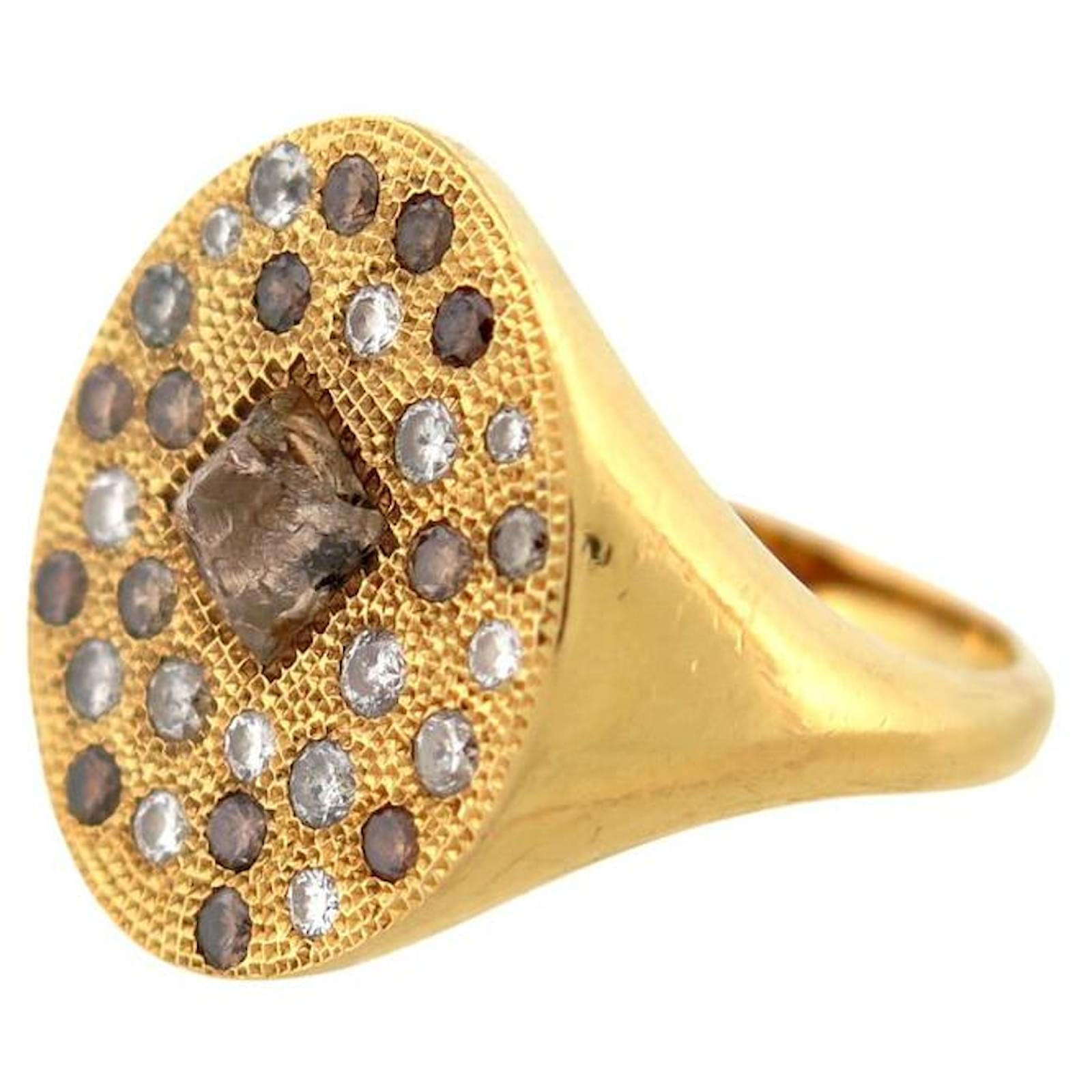 De Beers BEERS TALISMAN RING T52 18K YELLOW GOLD 31 DIAMONDS 1.19CT DIAMOND RING Golden  ref.2272076