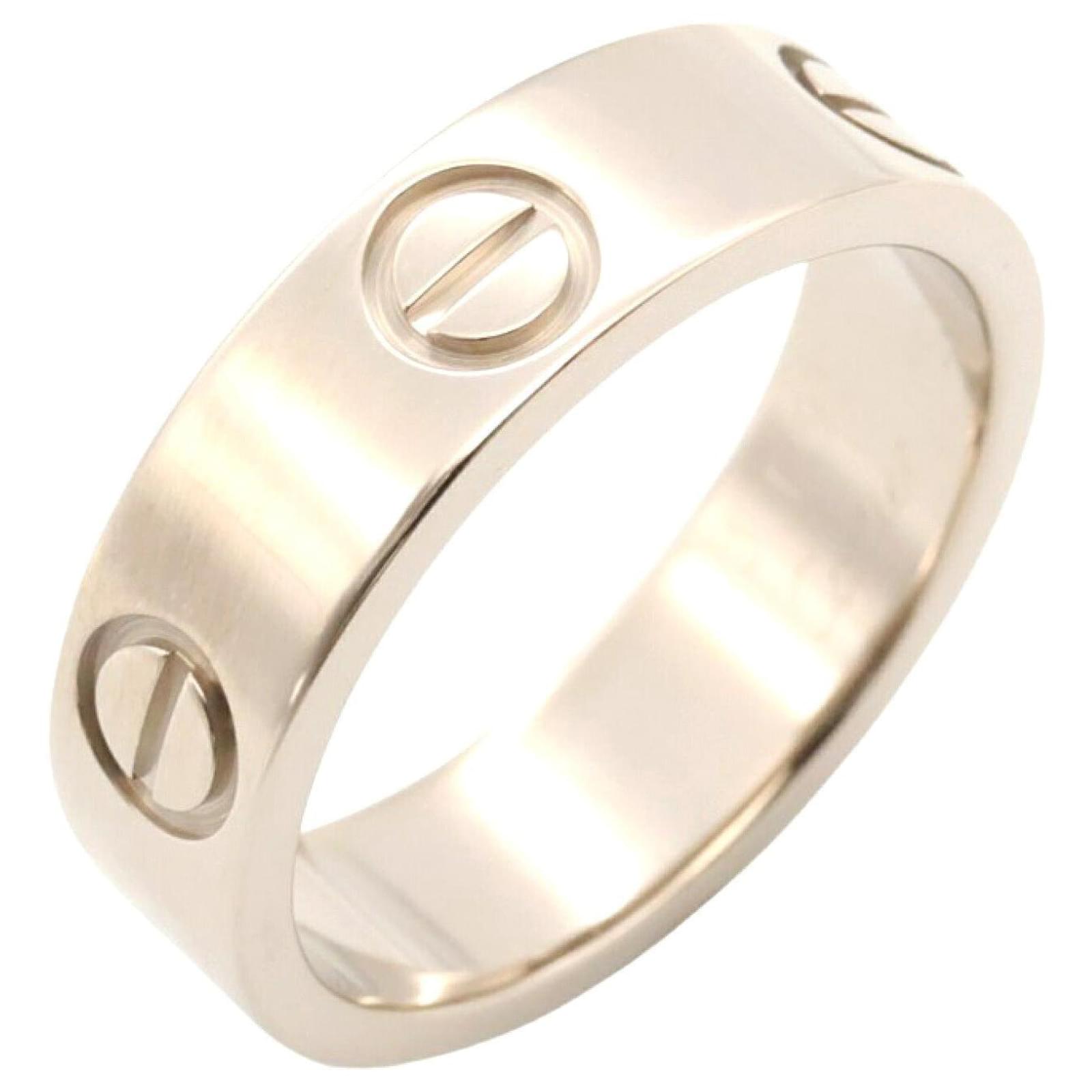 Cartier Love Ring K18 White Gold Silvery Metallic Metal  ref.2307084