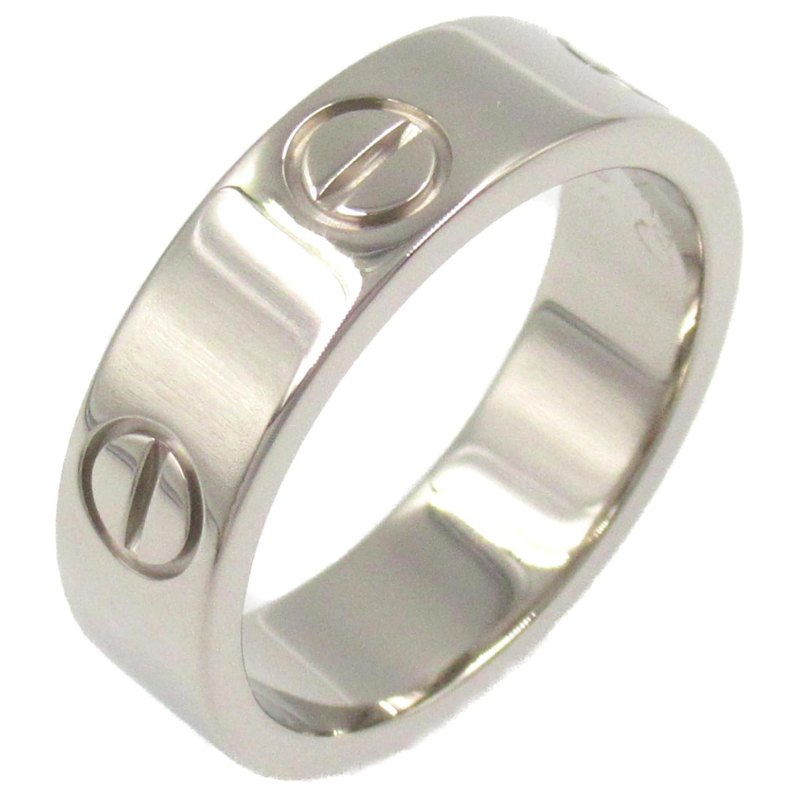 Cartier Love Ring K18WG White Gold Silvery Metallic Metal  ref.2307078