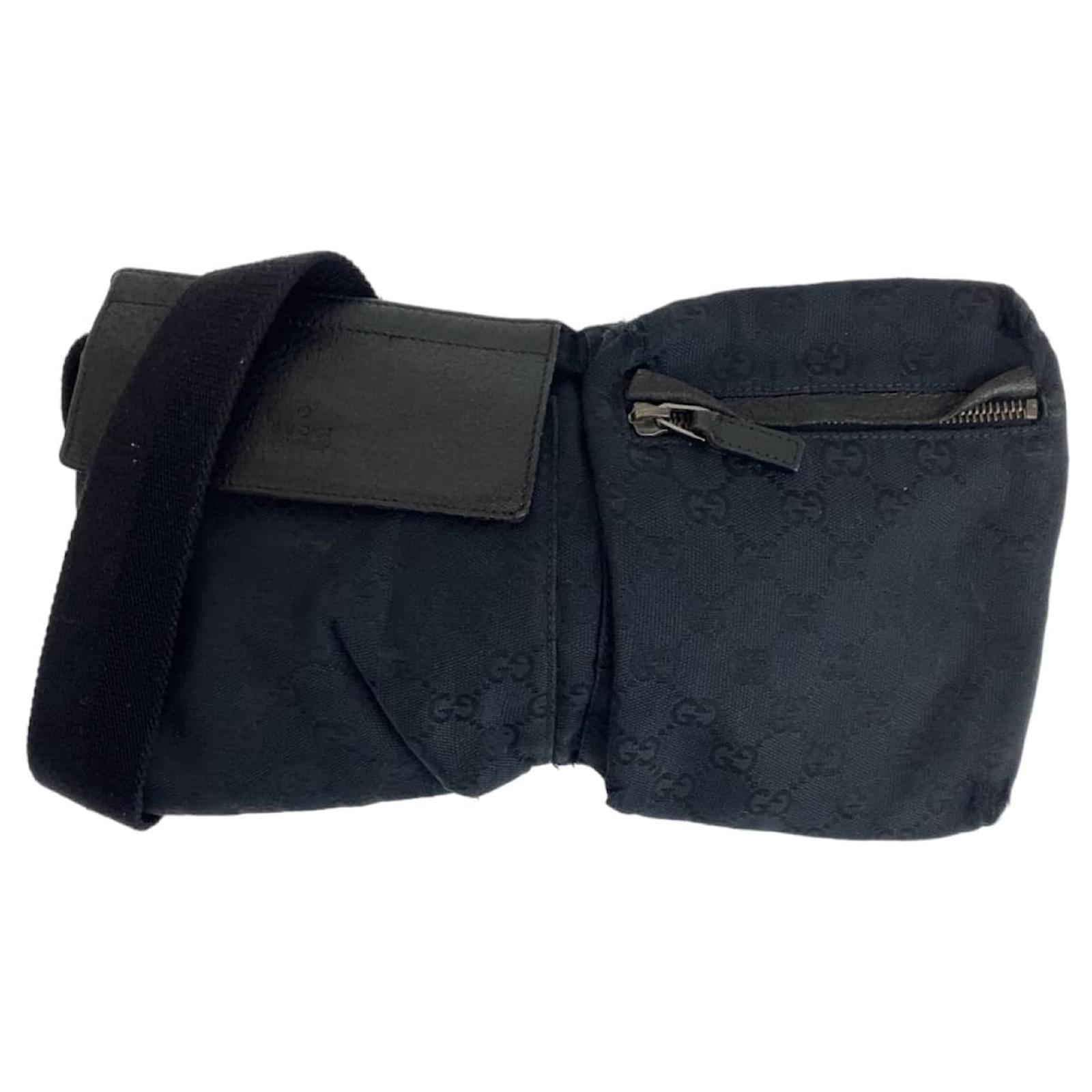 Gucci Black GG Canvas Fanny Pack Cloth  ref.2281702