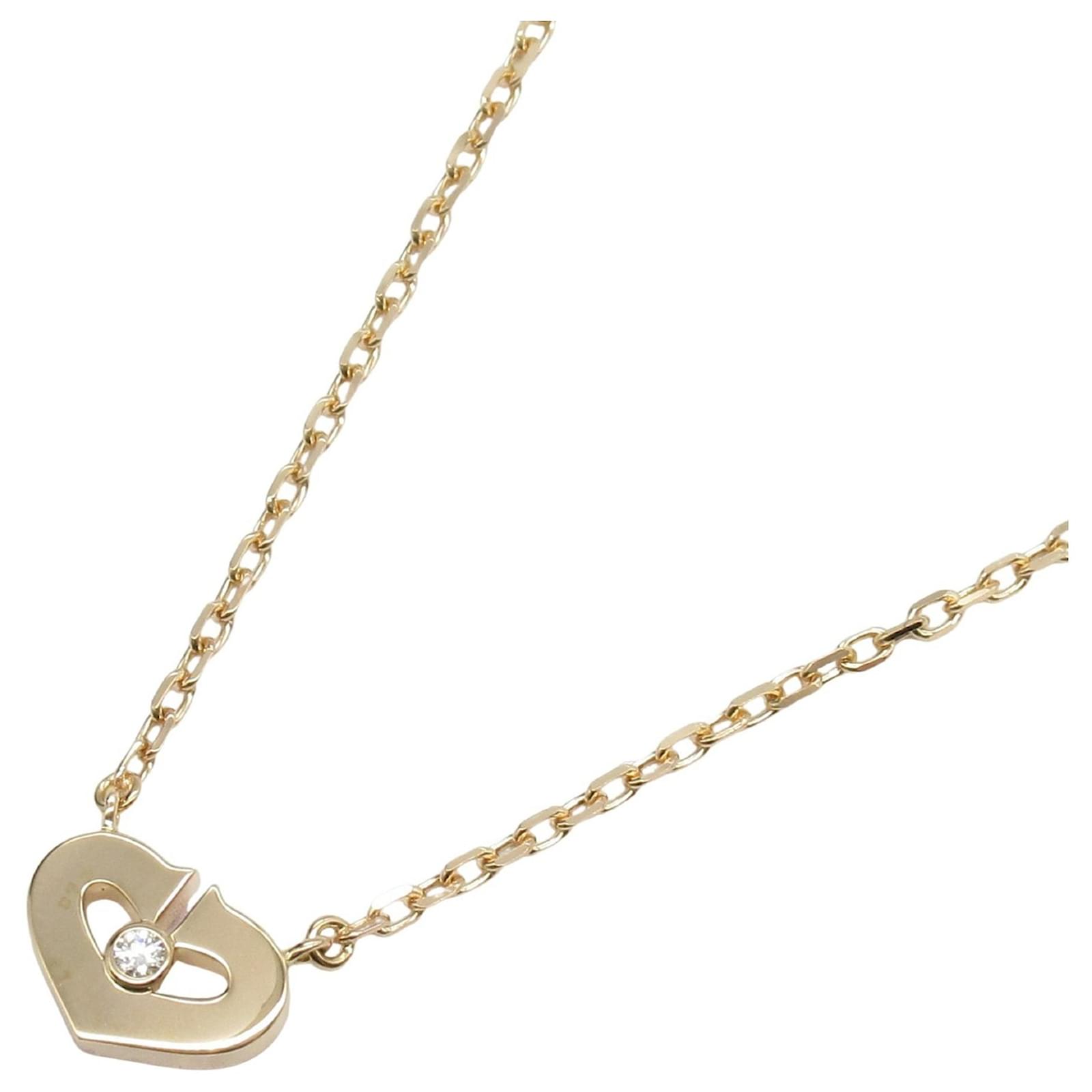 Cartier C Heart Diamond Necklace in 18K Pink Gold  ref.2321316