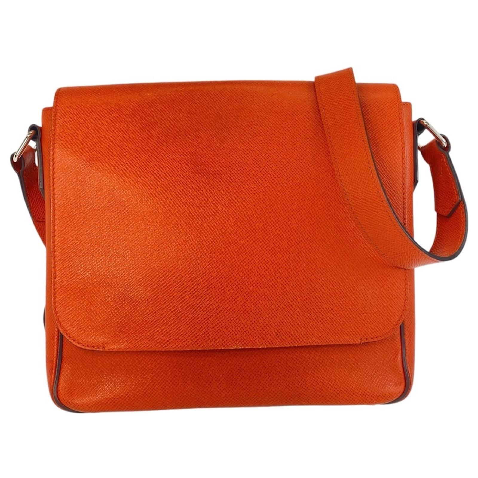 Louis Vuitton Taiga Roman PM Shoulder Bag Orange Leather  ref.2047262