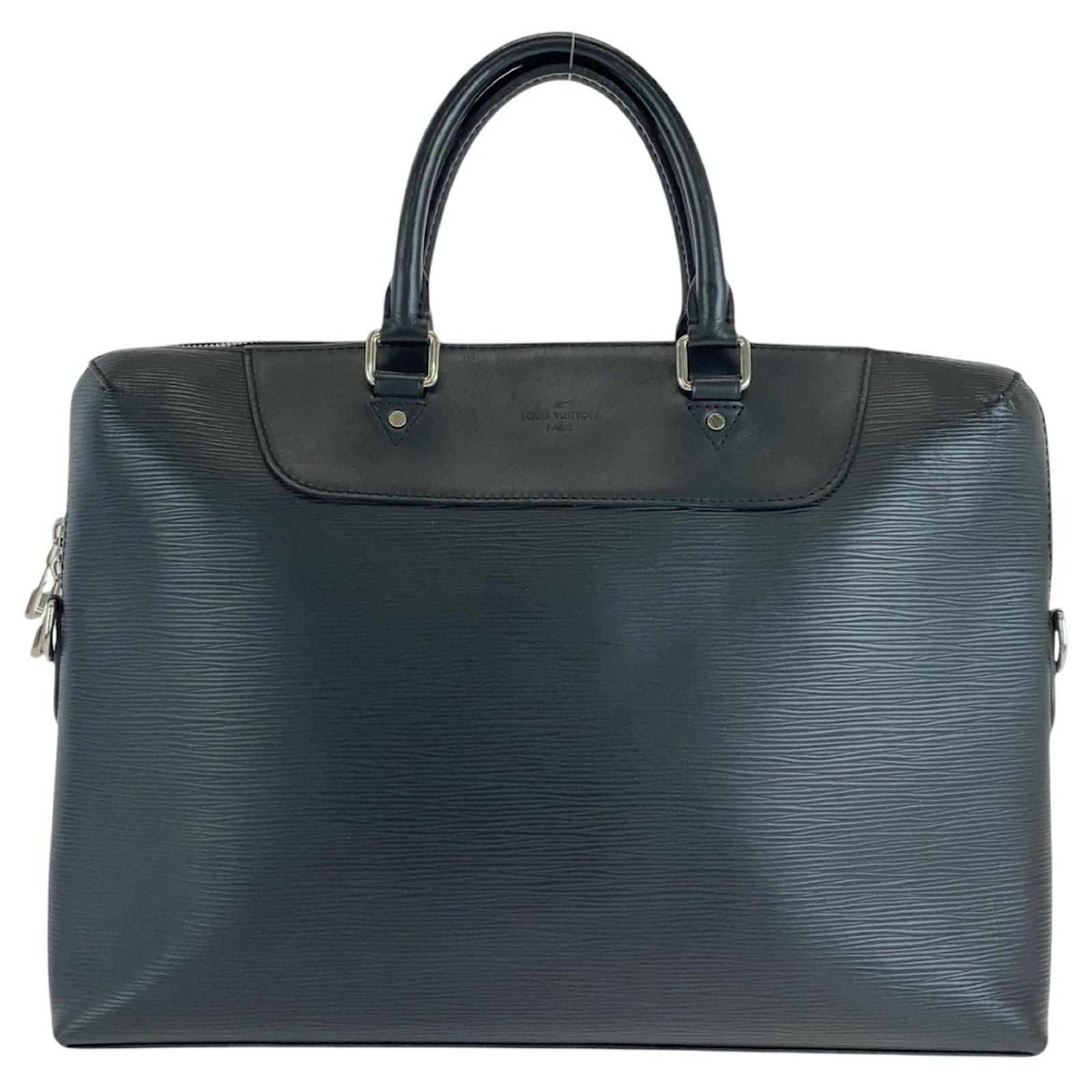 Louis Vuitton Epi Porte Document Jour Briefcase Black Leather  ref.2047274