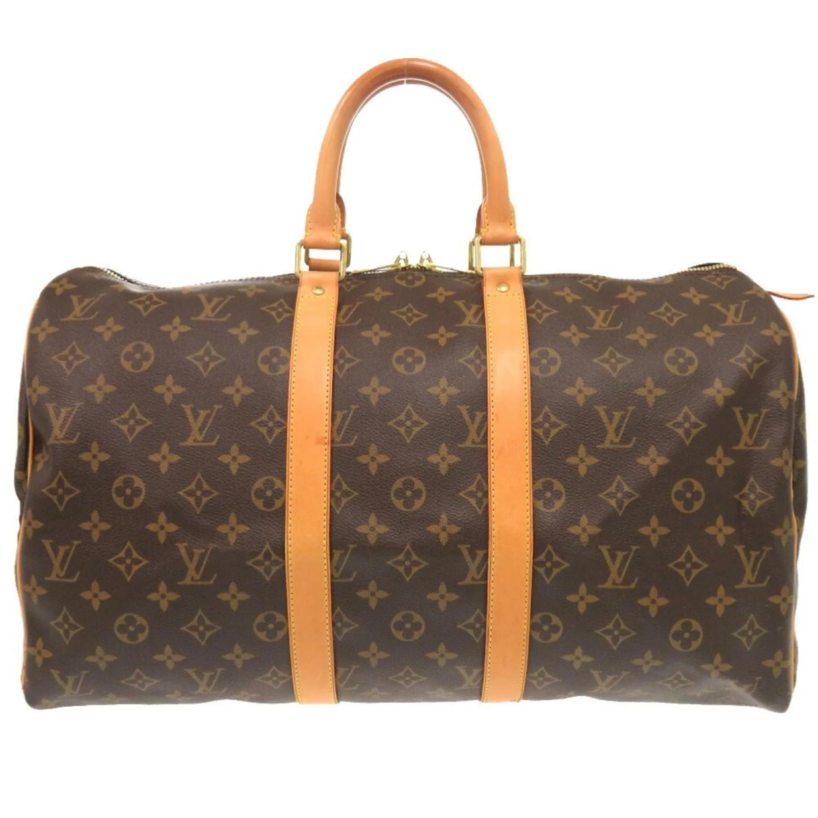 Louis Vuitton Keepall 45 Monogram Boston Bag Brown Patent leather  ref.1998294