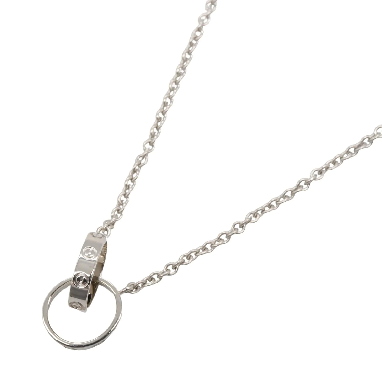 Cartier Baby Love Necklace in 18K White Gold Silvery  ref.2320978