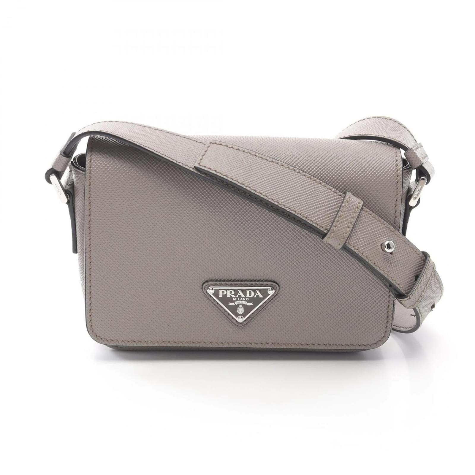 Prada Saffiano Leather Shoulder Bag Brown  ref.2286884