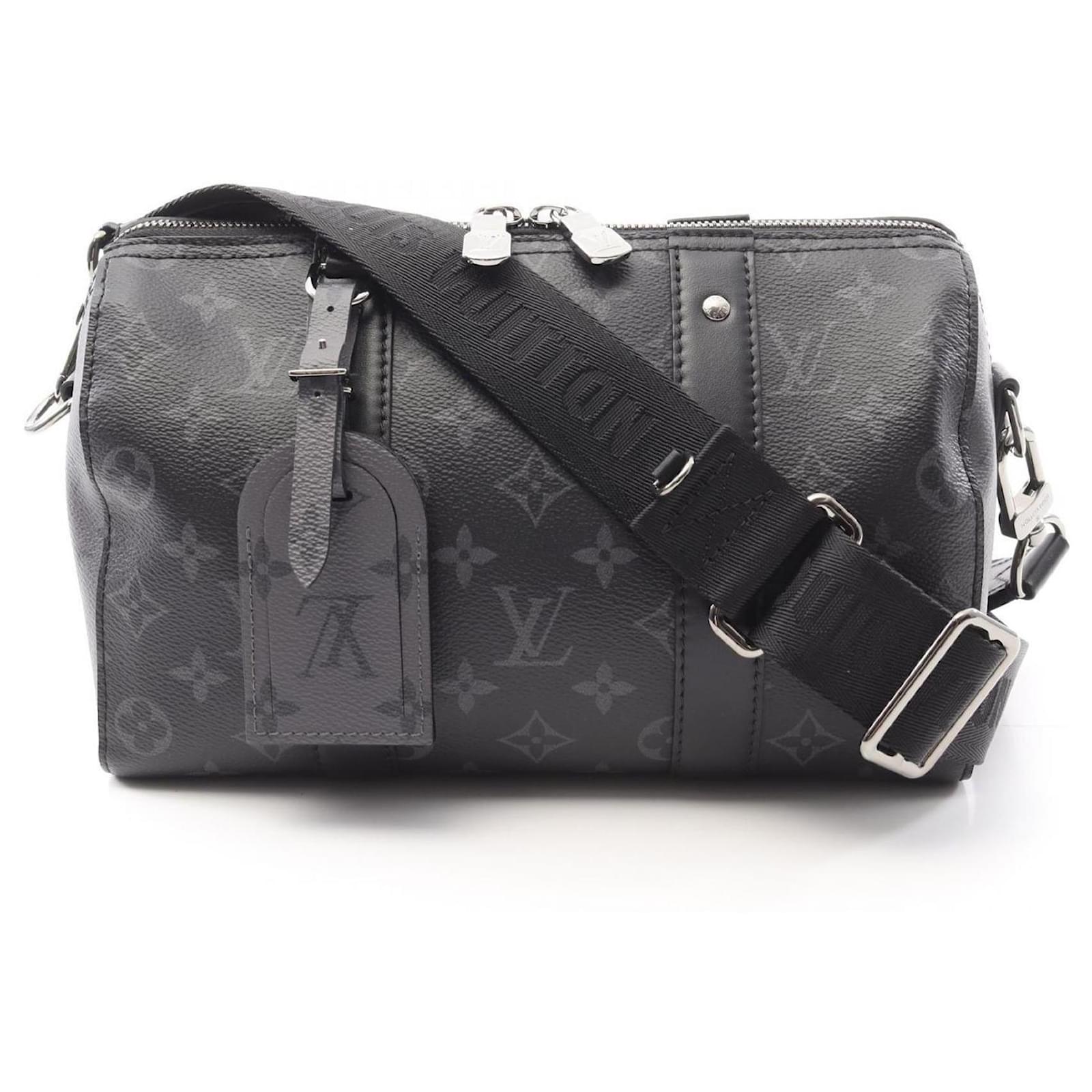 Louis Vuitton City Keepall Shoulder Bag Brown Black Leather Cloth  ref.2279034