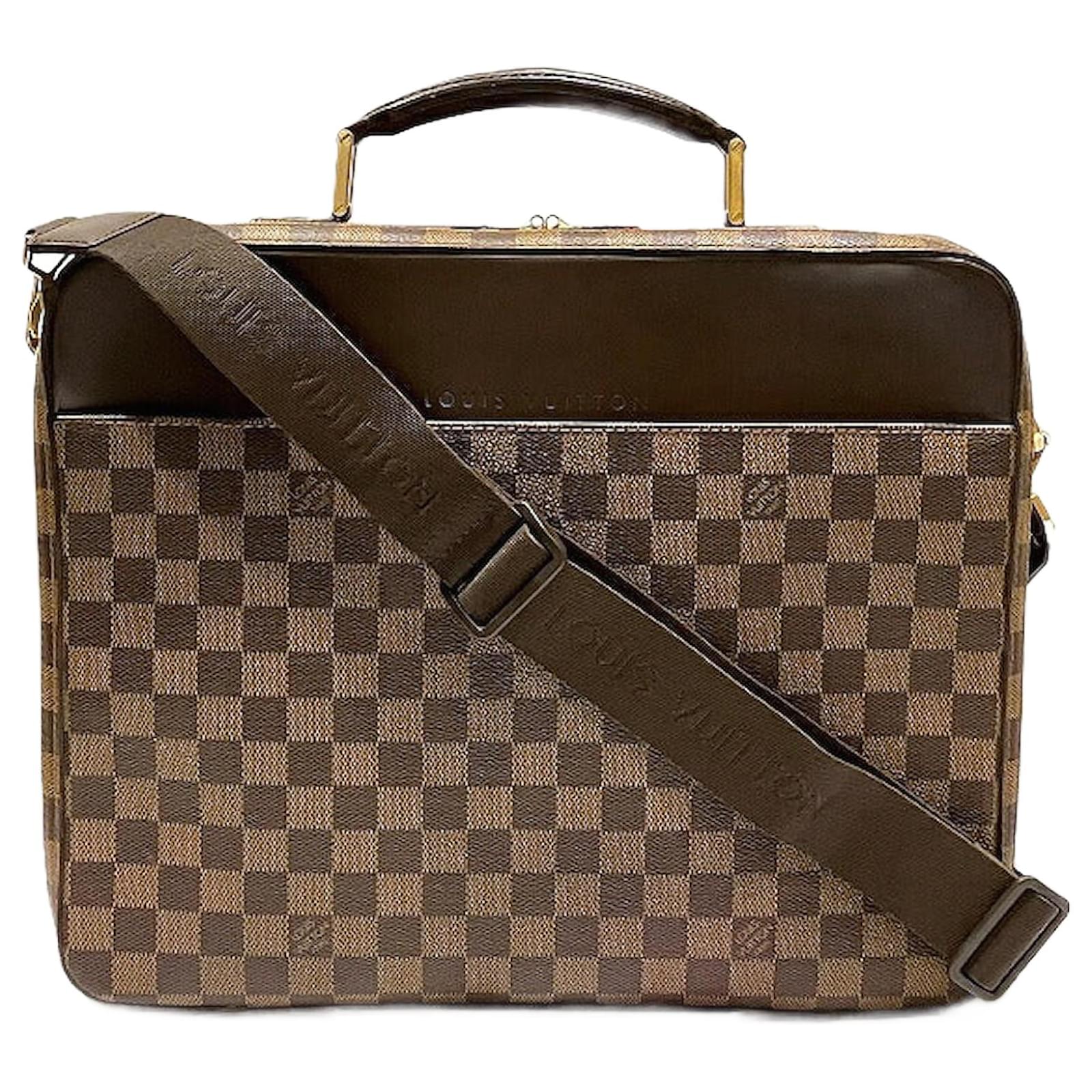 Louis Vuitton Port OrdiNateur Sabana Damier Business Bag Grey Cloth  ref.2278499