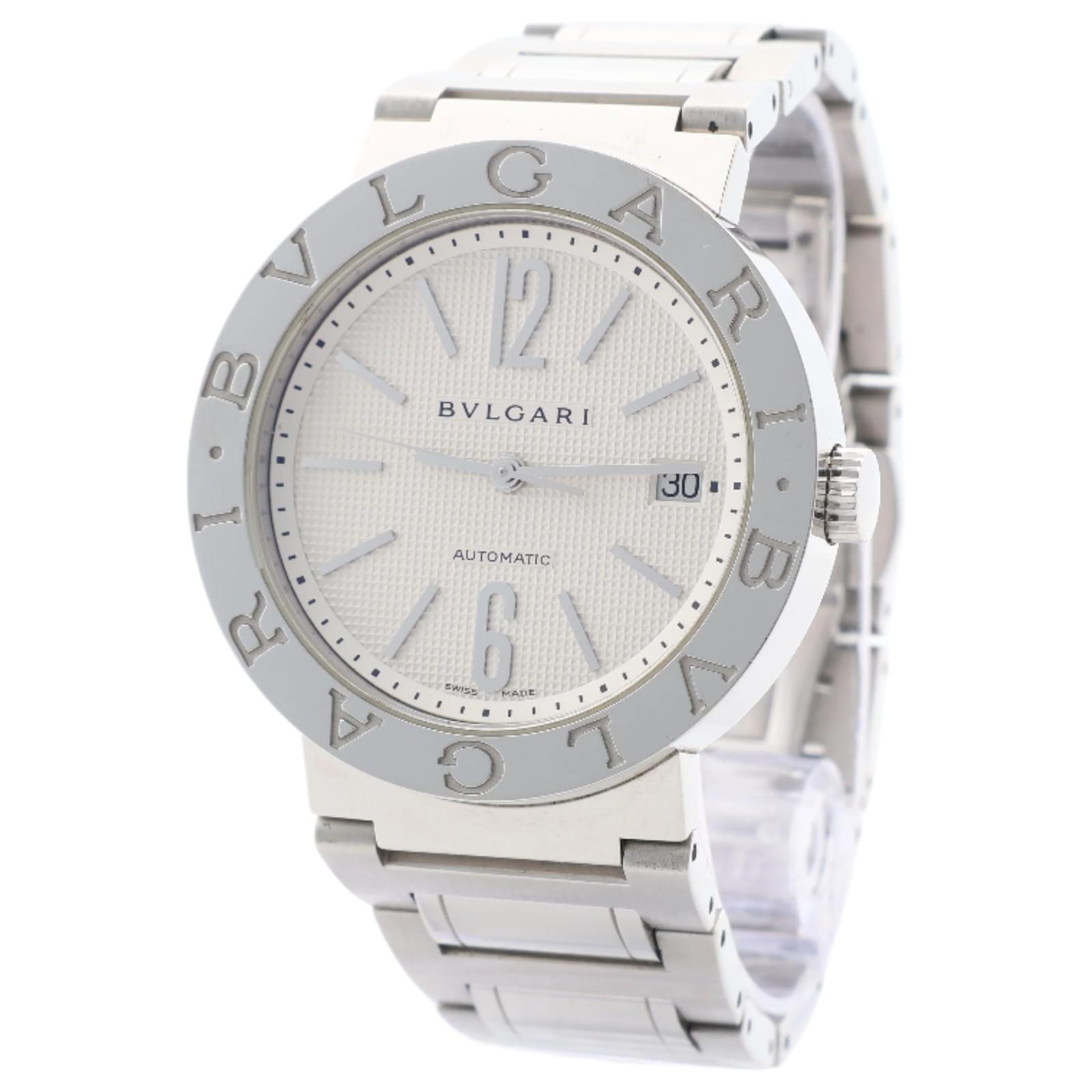 Bulgari Bvlgari Bvlgari Bvlgari BB38WSSD AUTO L8718 SS AT Silver-Face Watch Silvery Steel  ref.2320181