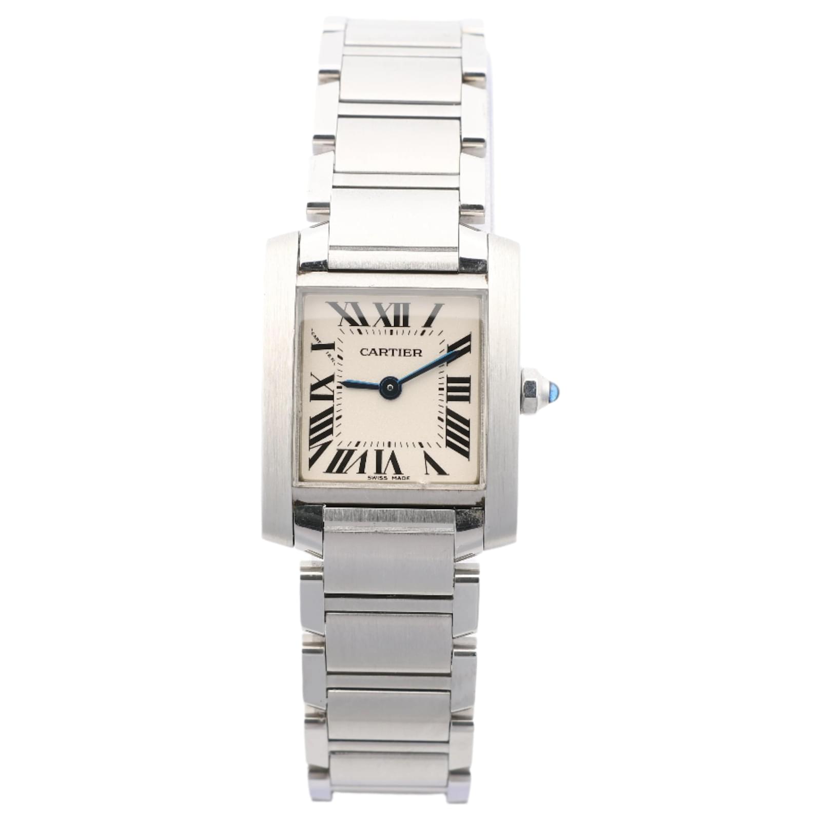 Cartier Tank Francaise W51008Q3 2384533804LX SS QZ Ivory-Face Watch Beige Steel  ref.2320093