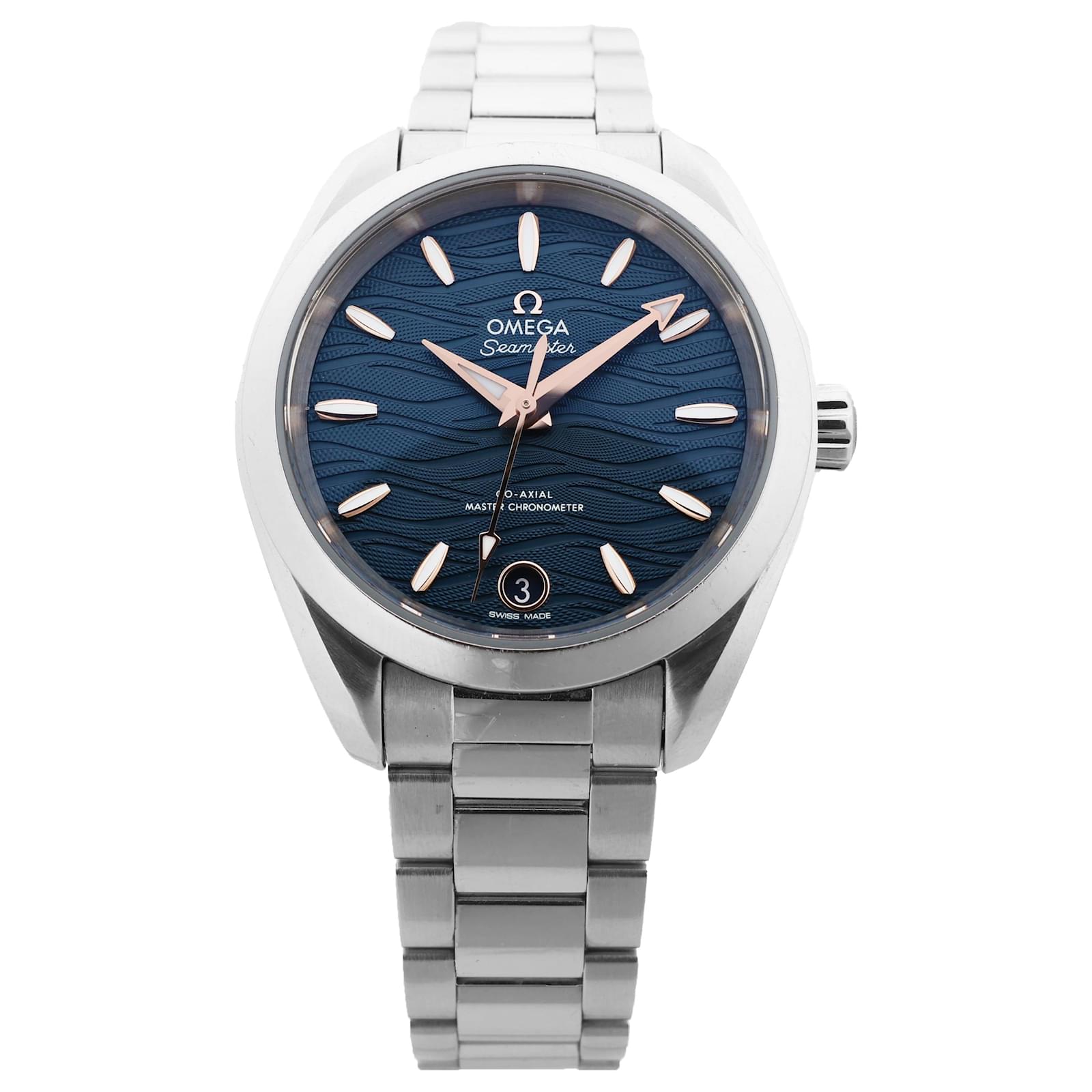 Omega Seamaster Aqua Terra Chronometer 220.10.34.20.03 SS AT Navy Blue Dial Watch Steel  ref.2319696