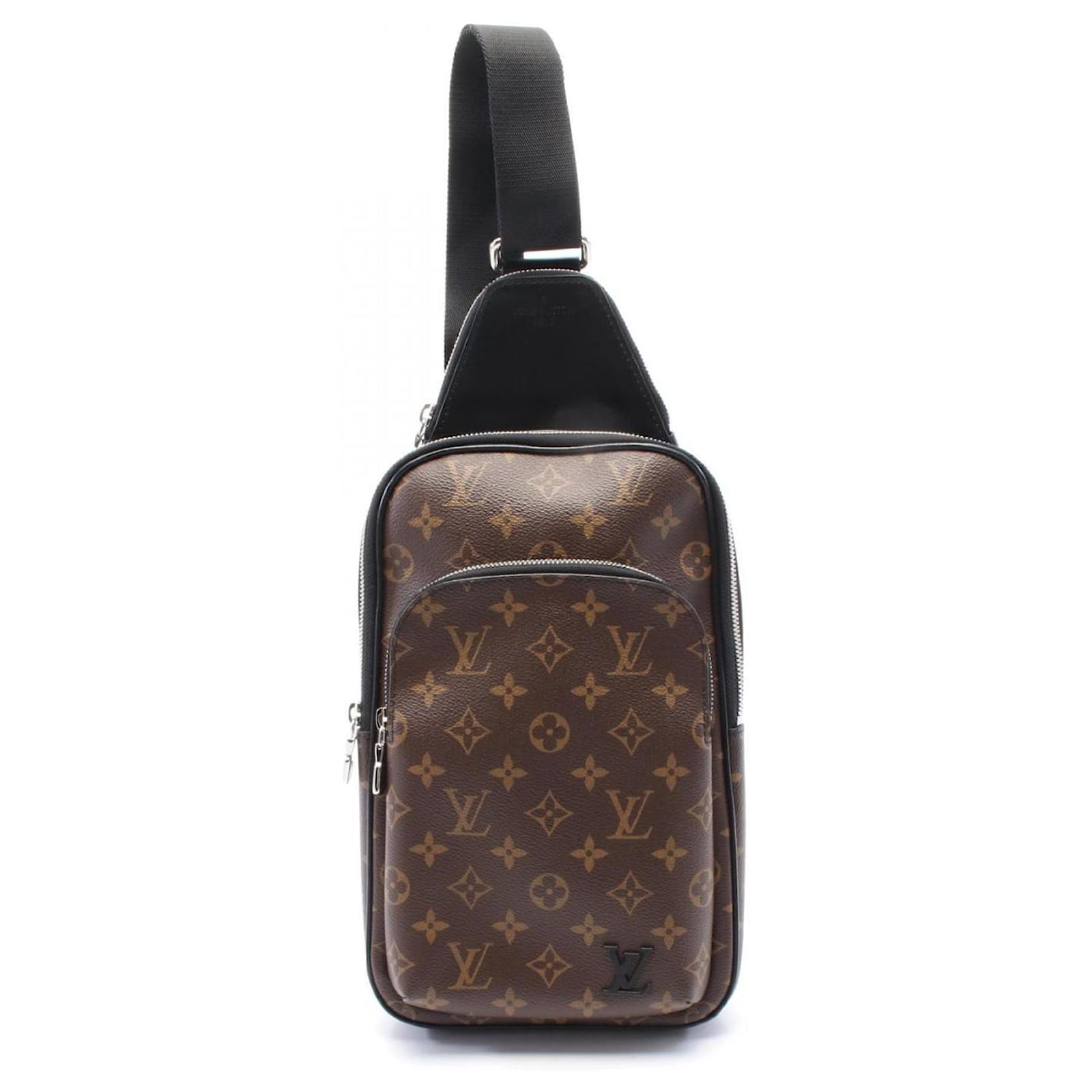 Louis Vuitton Monogram Macassar Fanny Pack Brown Black Leather Cloth  ref.2277342