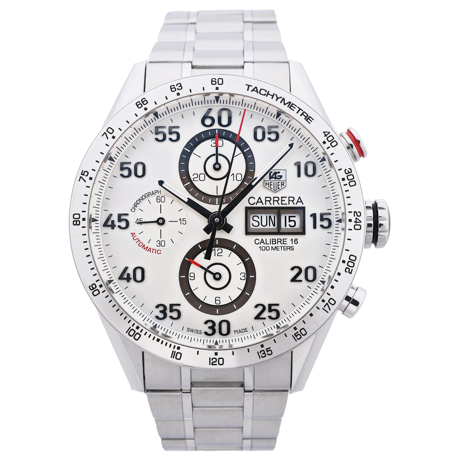 TAG Heuer Carrera CV2A11 RAZ3731 SS AT Silver-Face Watch Beige Steel  ref.2319552