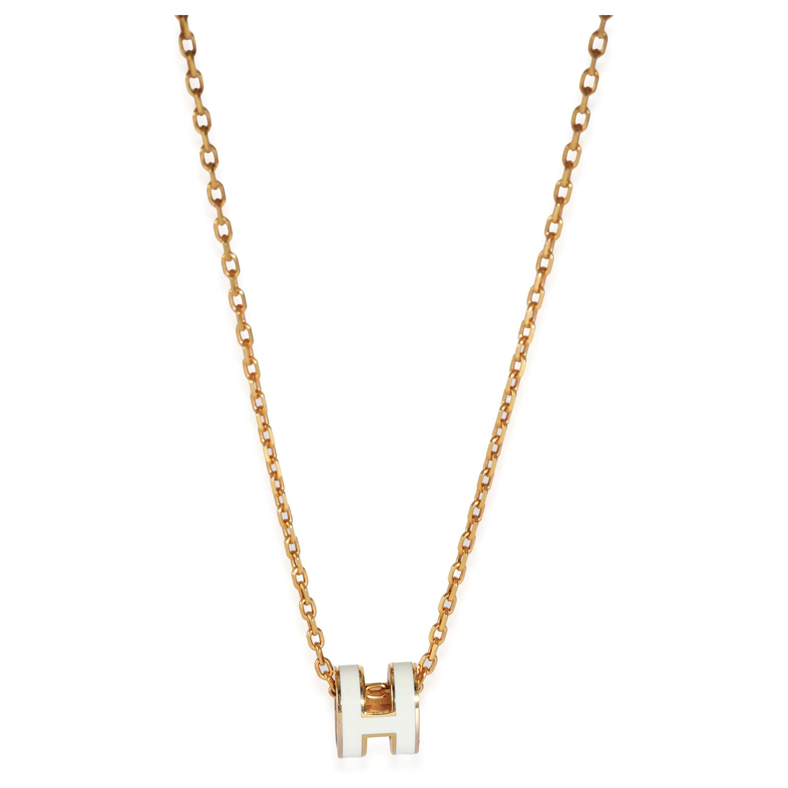Hermès Gold-Plated  Mini Pop H Pendant  ref.2319543