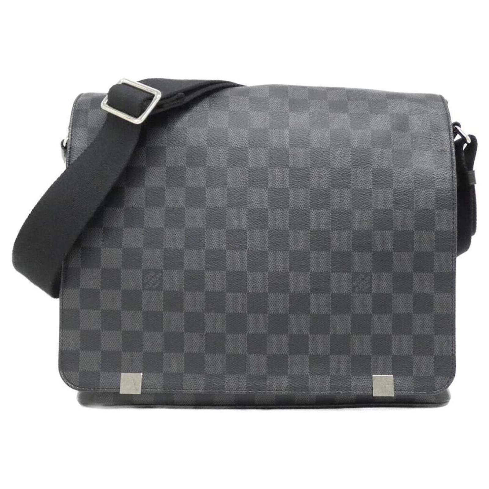Louis Vuitton Damier Graphite District MM Shoulder Bag Damier ebene Cloth  ref.2276443