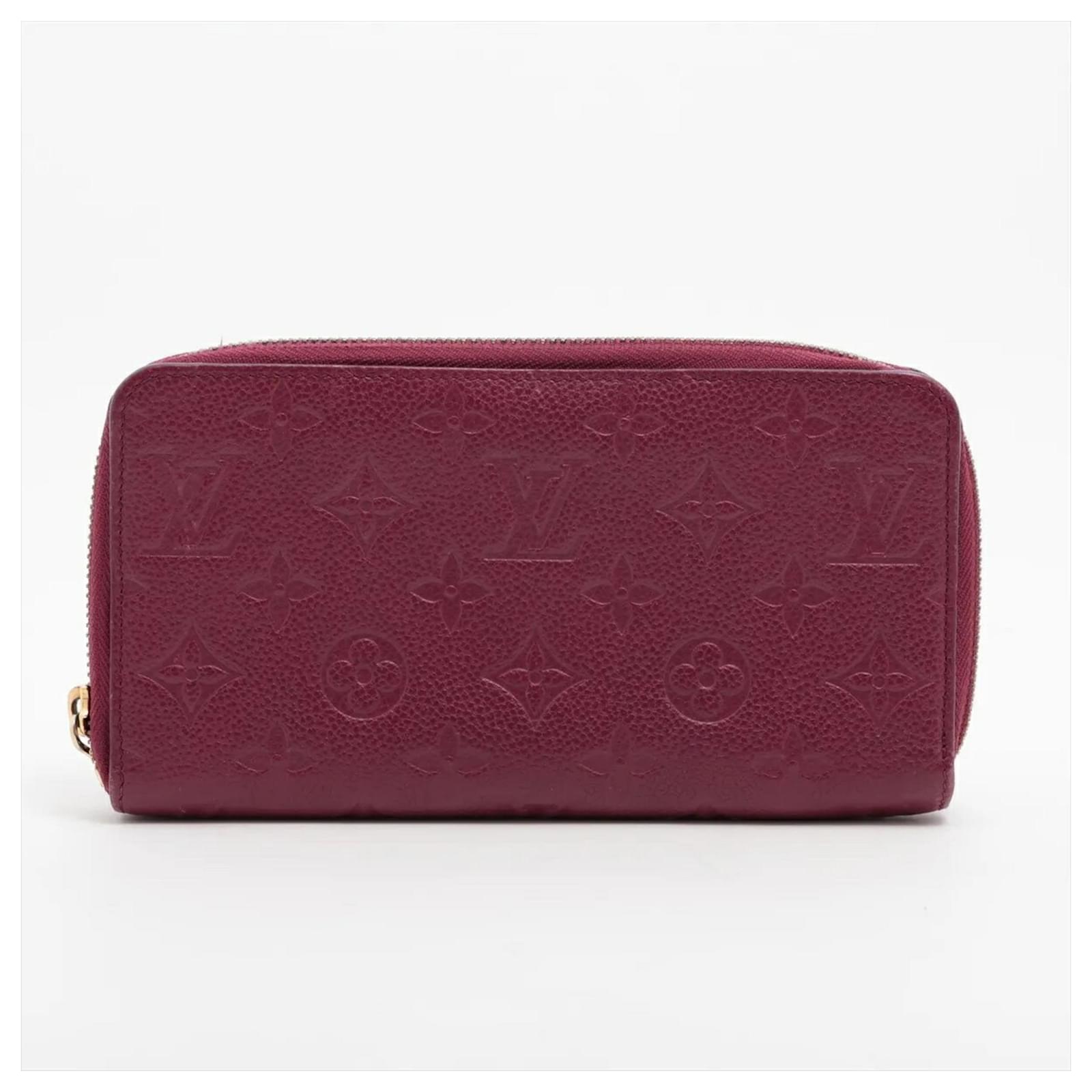 Louis Vuitton Monogram Empreinte Long Wallet Red Leather  ref.2275789