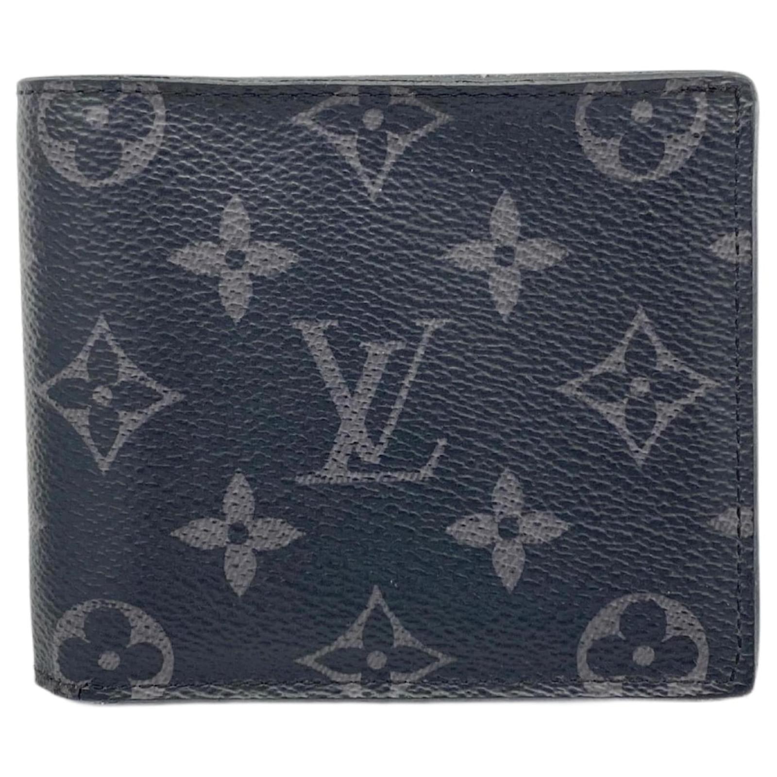 Louis Vuitton Monogram Eclipse Portefeuille Marco NM M62545 Wallet Black  ref.2275479