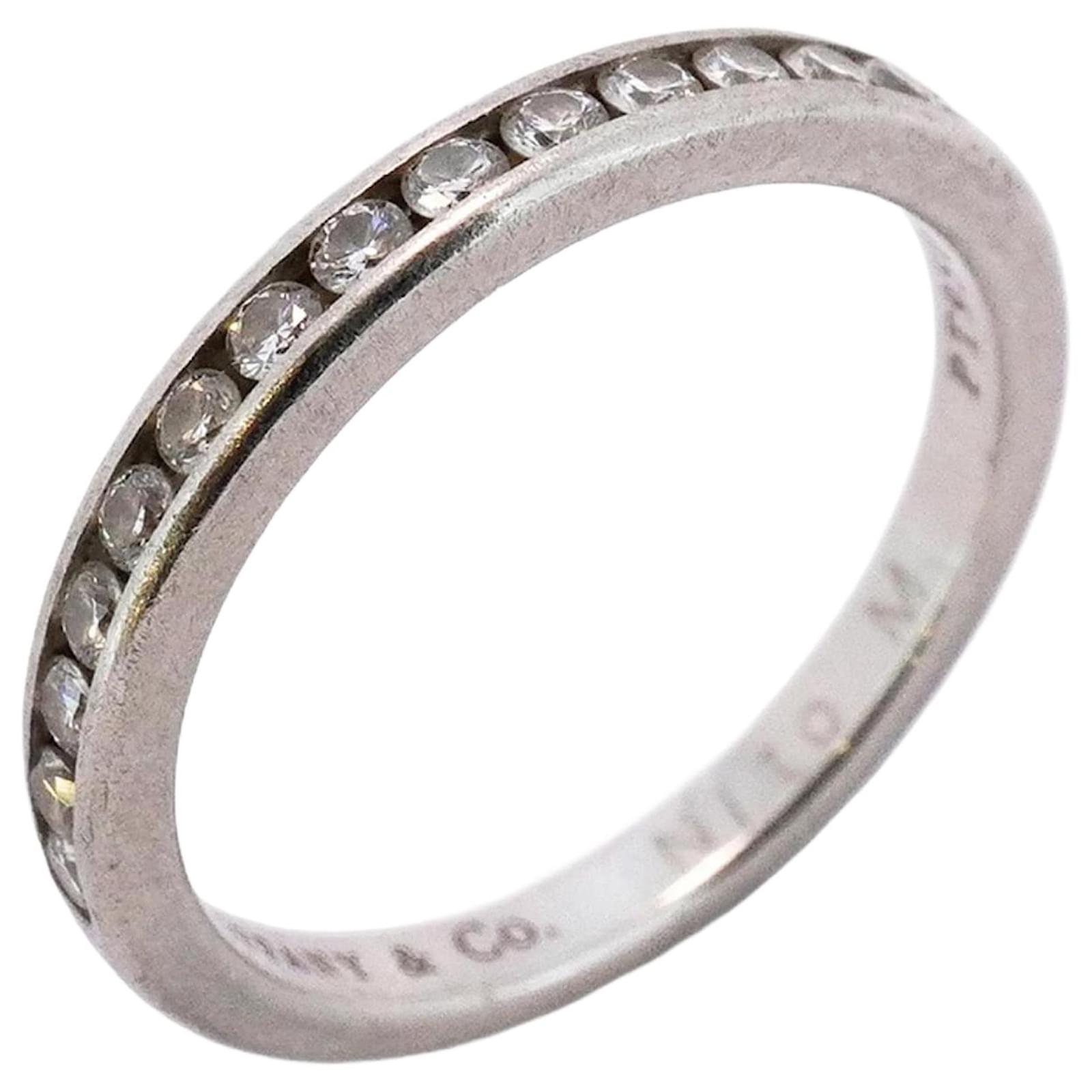 Tiffany & Co Tiffany Platinum Diamond Band Ring  ref.2318483